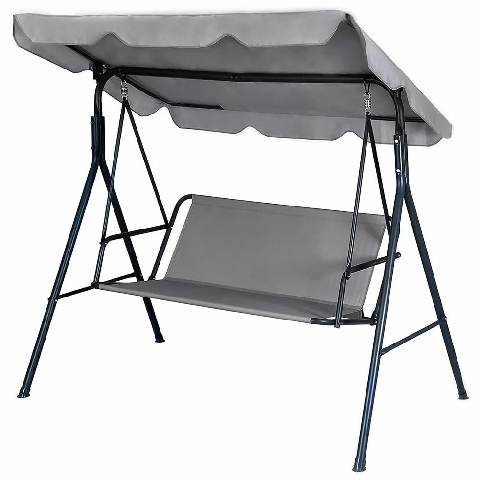 Funda de repuesto para asiento de columpio de tela Oxford 600D, funda para silla de columpio de jardín, para balcón, porche, patio, jardín (115 cm x 48 cm x 48 cm) (gris)