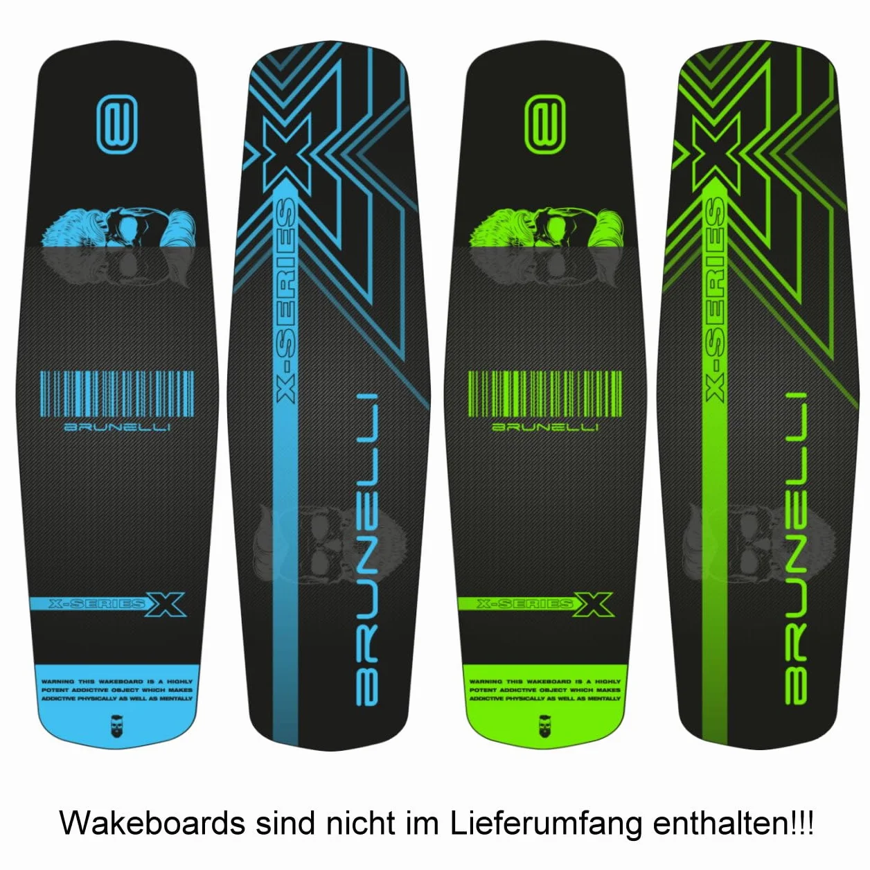 Brunelli Wakeboard Aletas Wood Flex Pro Juego de 4