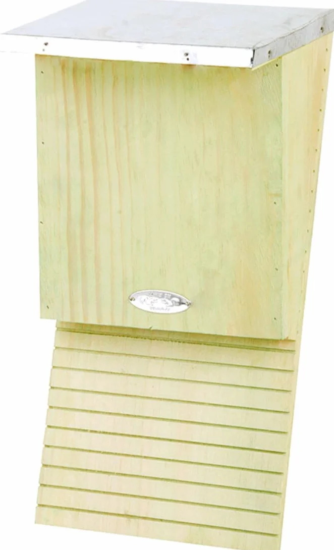 Caja Nido de Madera y Metal para murciélago, 16 x 19 x 39 cm