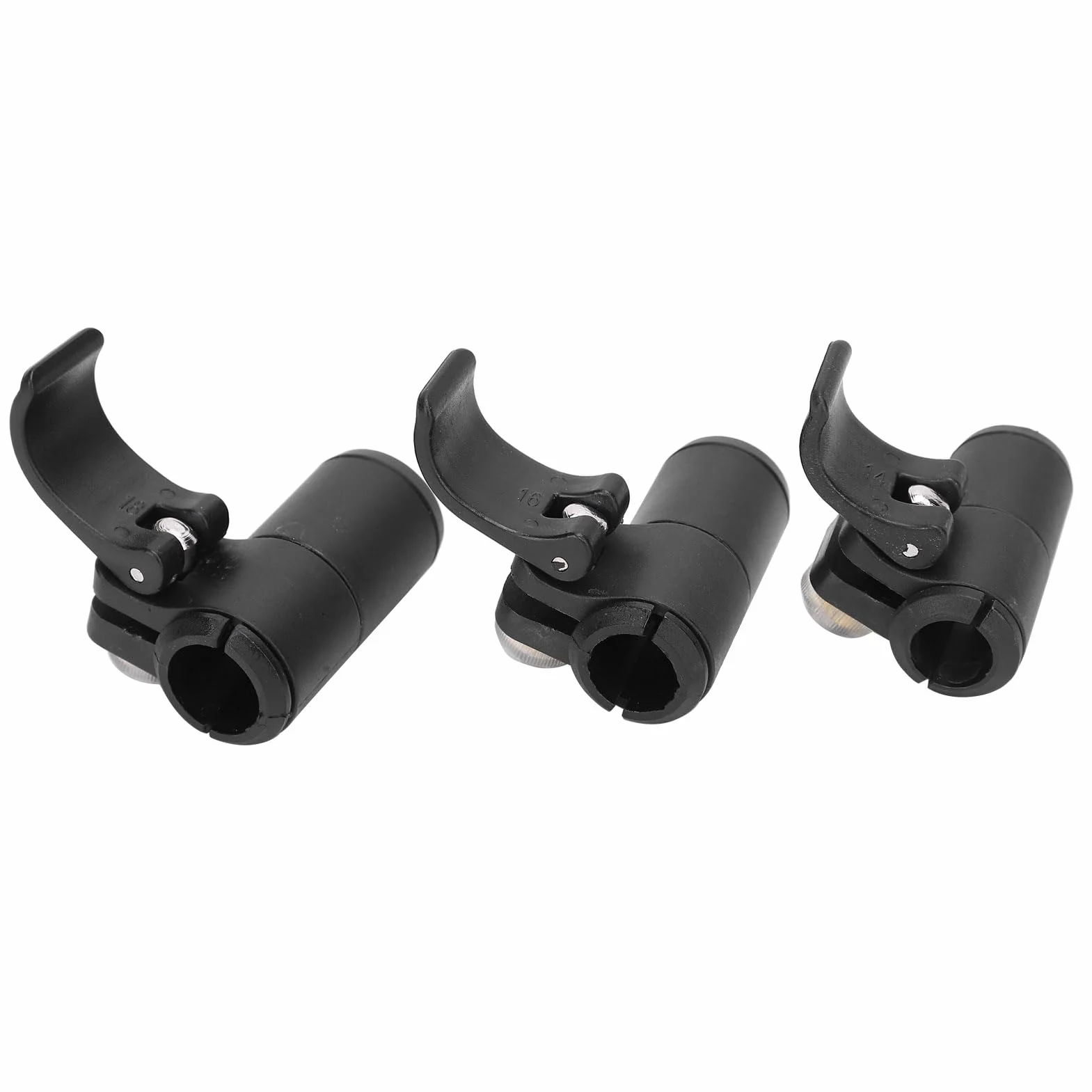 Yosoo Health Gear Clips de Repuesto para Bastón de Trekking, 3 Piezas, Plástico con Bloqueo Rápido, 18 mm, 16 mm, 14 mm