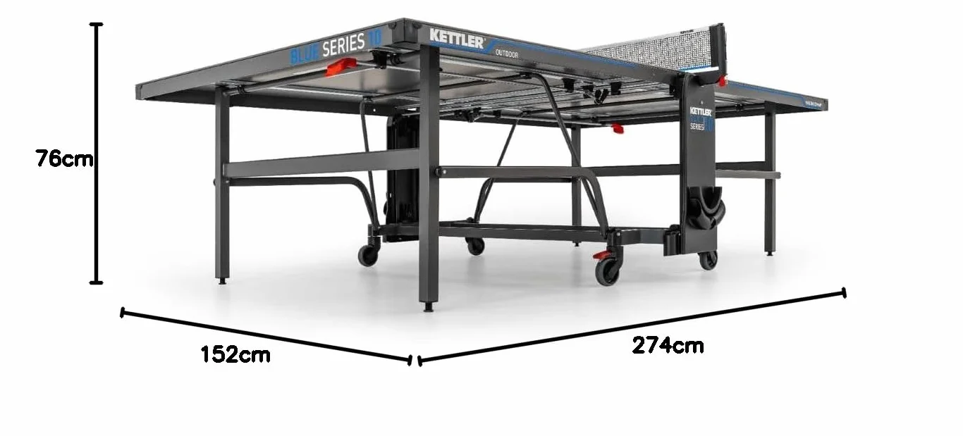 Mesa de Tenis KETTLER K10 Plegable Resistente a la Intemperie Tablero de Melamina 6 mm