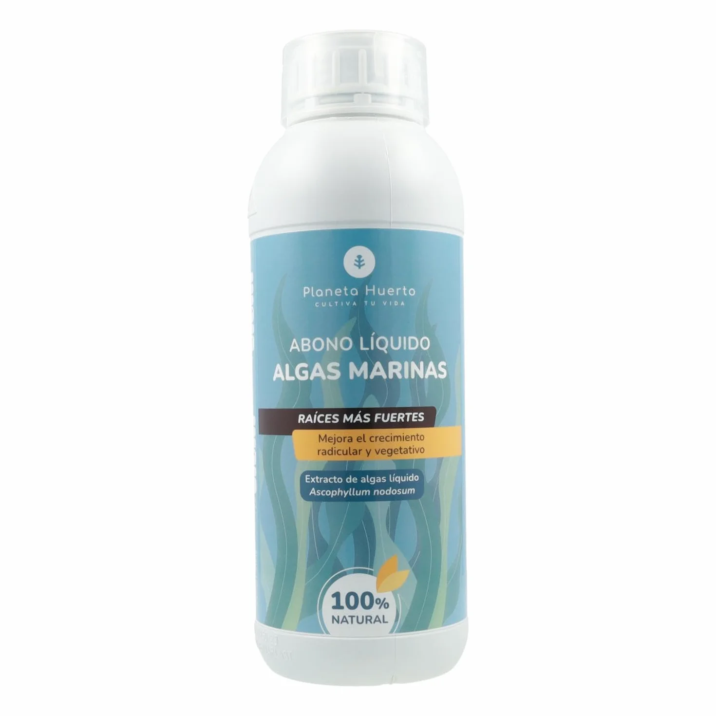 Planeta HUERTO | Abono Líquido de Algas Marinas 1 Litro: Fertilizante Líquido Concentrado de Extracto Natural de Algas Marinas con Aminoácidos y Sustancias Fitohormonales