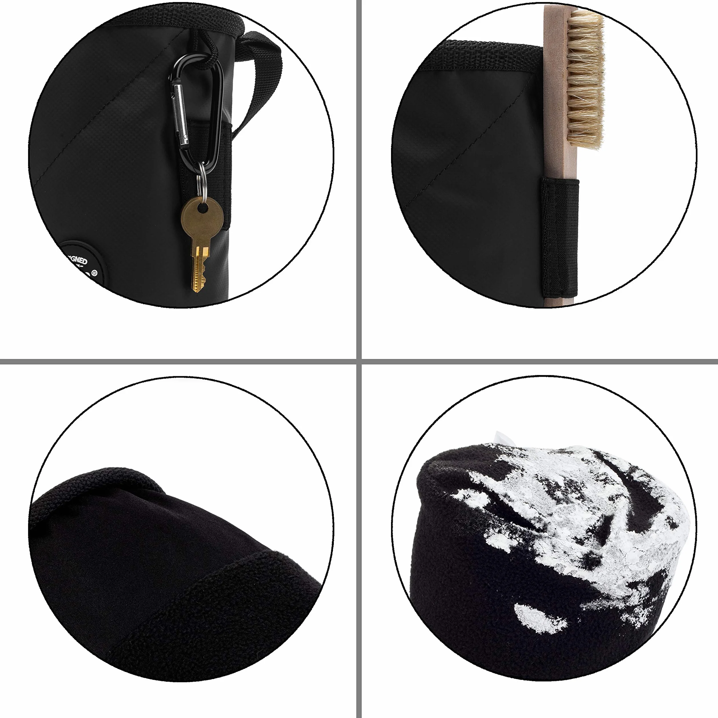 Bolsa de magnesio robusta y duradera con capa interna para tiza