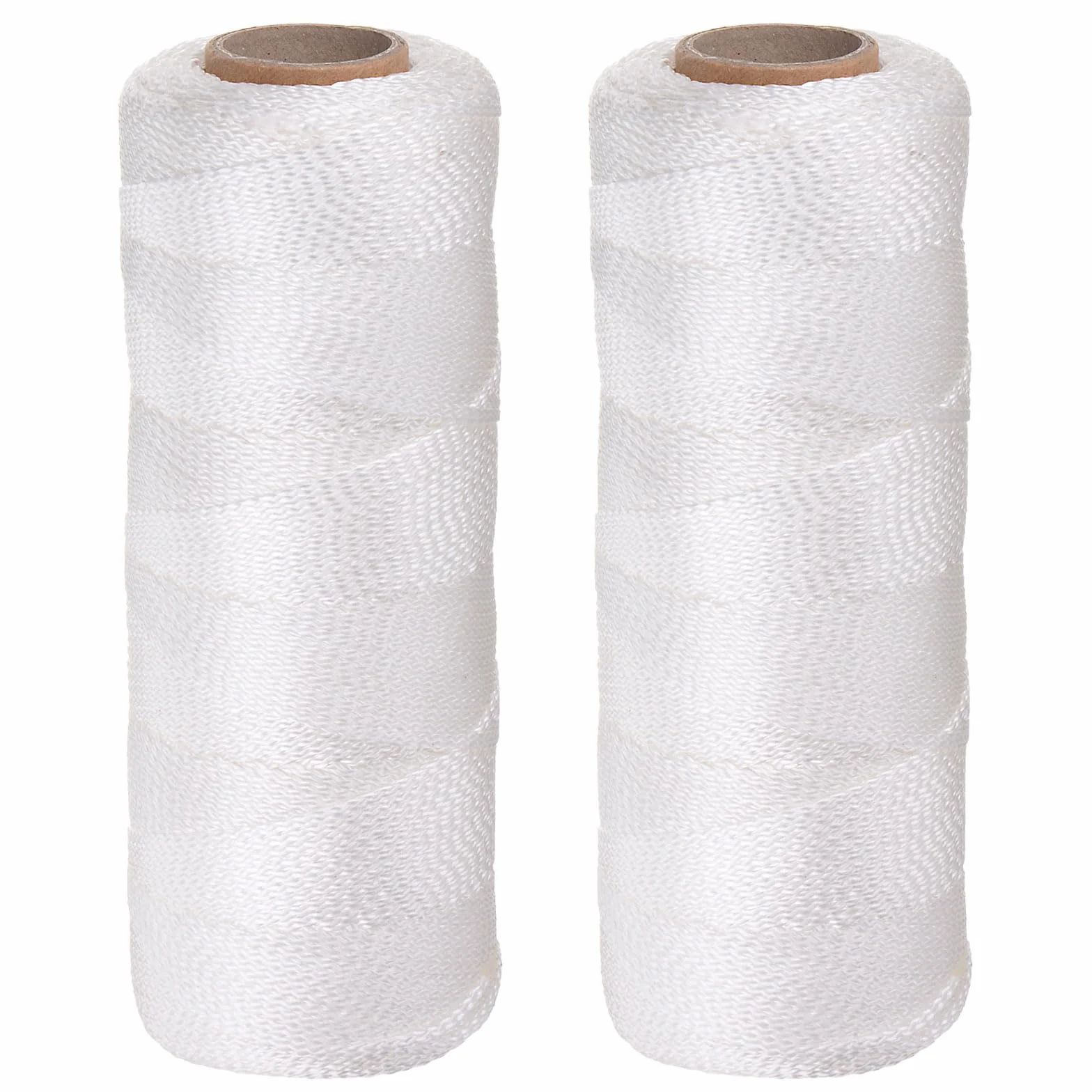 QUARKZMAN 2pcs Línea de Albañil de Nylon Trenzado de 1.5mm x 500 pies para Pesca, Jardinería y Manualidades, Color Blanco