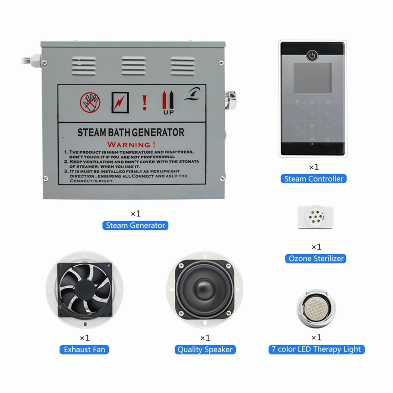 Calentador de Sauna 4. 5kw AC Generador baño Vapor húmedo con Accesorios SPA Ducha Válvula Seguridad láminas Vapor vaporizadora,Seguro y Confiable | VSC045-4.5KW-HP