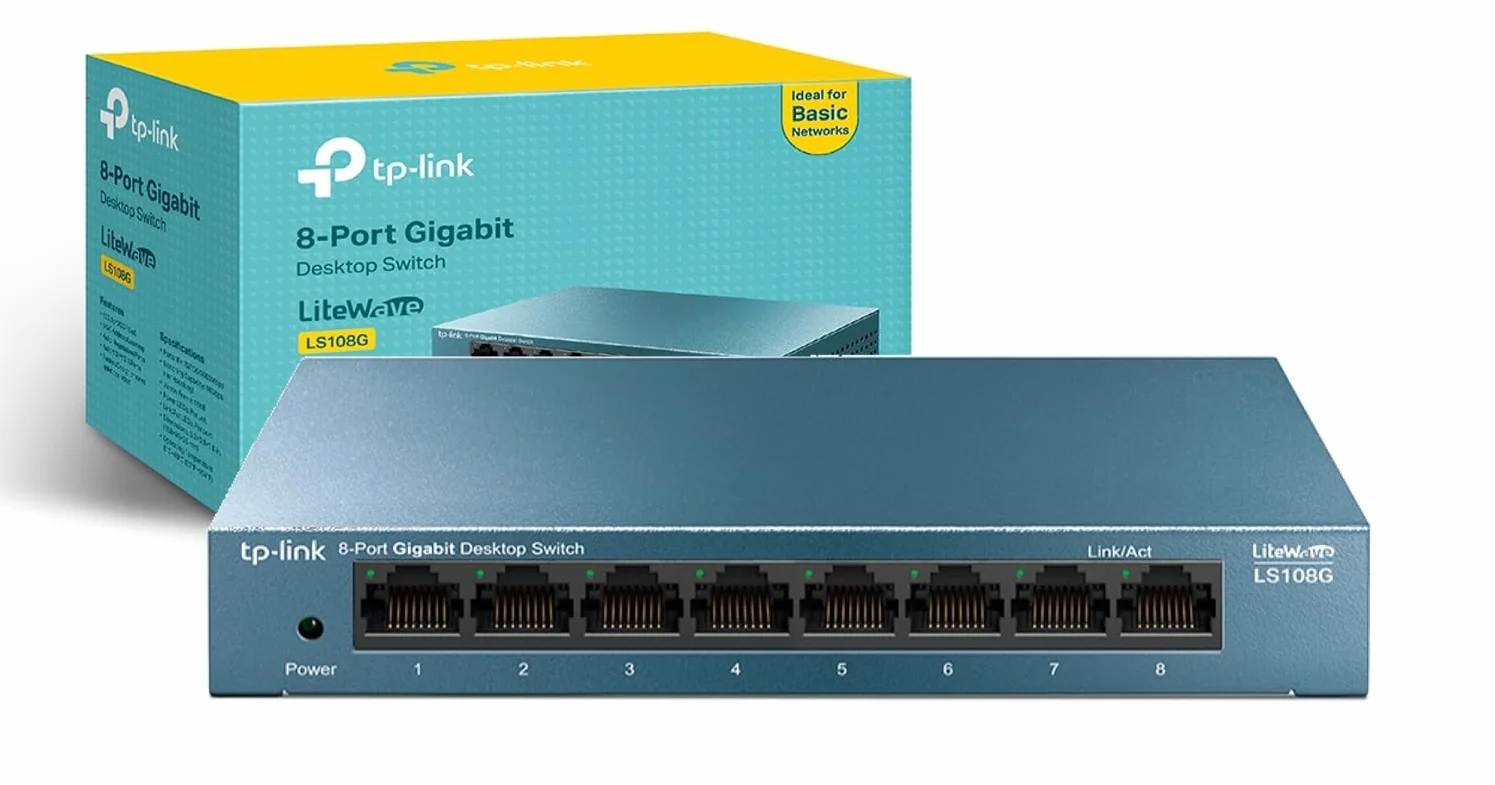 TP-Link LS108G Switch 8 Puertos Gigabit Ethernet con Carcasa Metálica