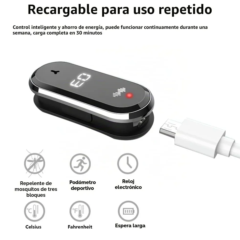 Pulsera ultrasónica repelente de mosquitos - Pulsera electrónica repelente de mosquitos - Pulsera antimosquitos Repelente de insectos Seguro para niños Adultos Acampar al aire libre Senderismo 2PCS