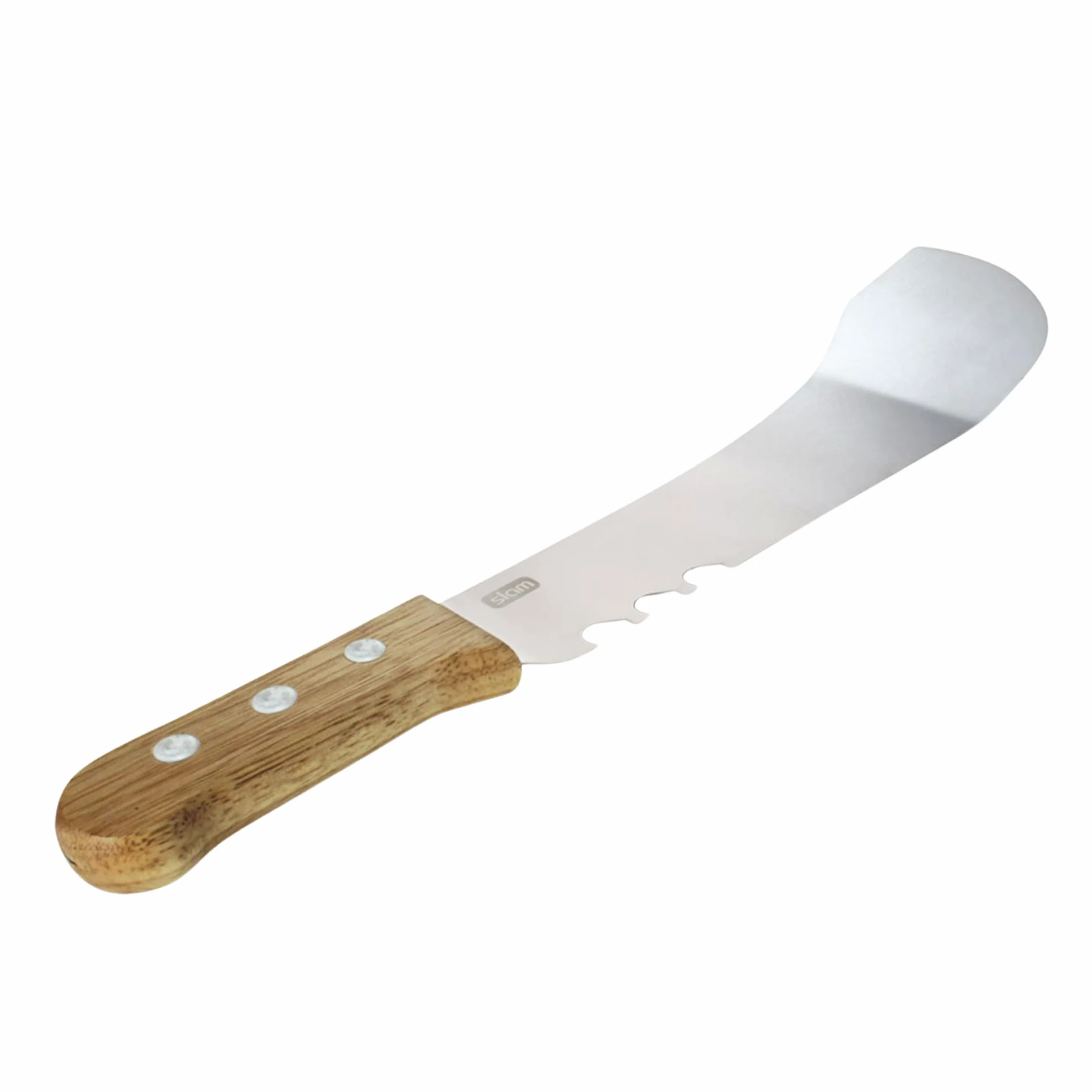 Winkee - Grillmachete de alta calidad I Hoja de acero inoxidable con mango de madera I Grill Machete I Grill Machete I Cubiertos de barbacoa con abrebotellas, espátula para barbacoa I Accesorios de