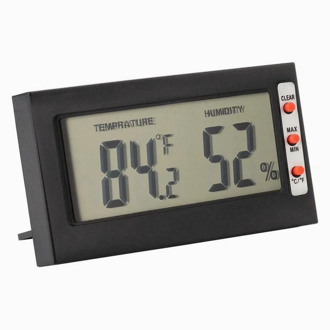 Mini medidor de Humedad Digital, Monitor de Humedad de higrómetro, medidor de Calibre de Humedad de Temperatura for humidores, Invernadero, jardín, Bodega, Armario, etc.