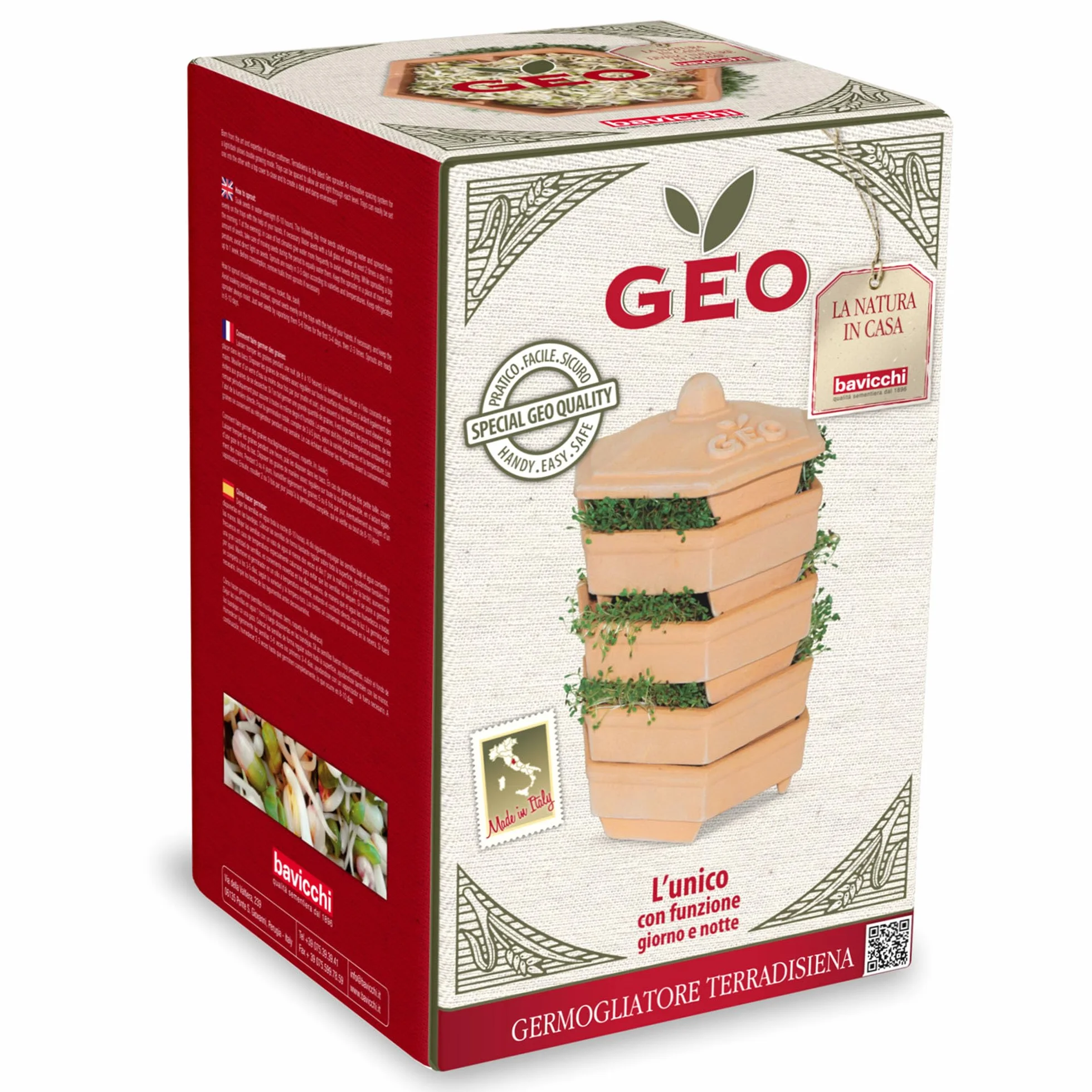 GEO - Germinador en barro, muy espaciosa para tener muchos brotes distintos