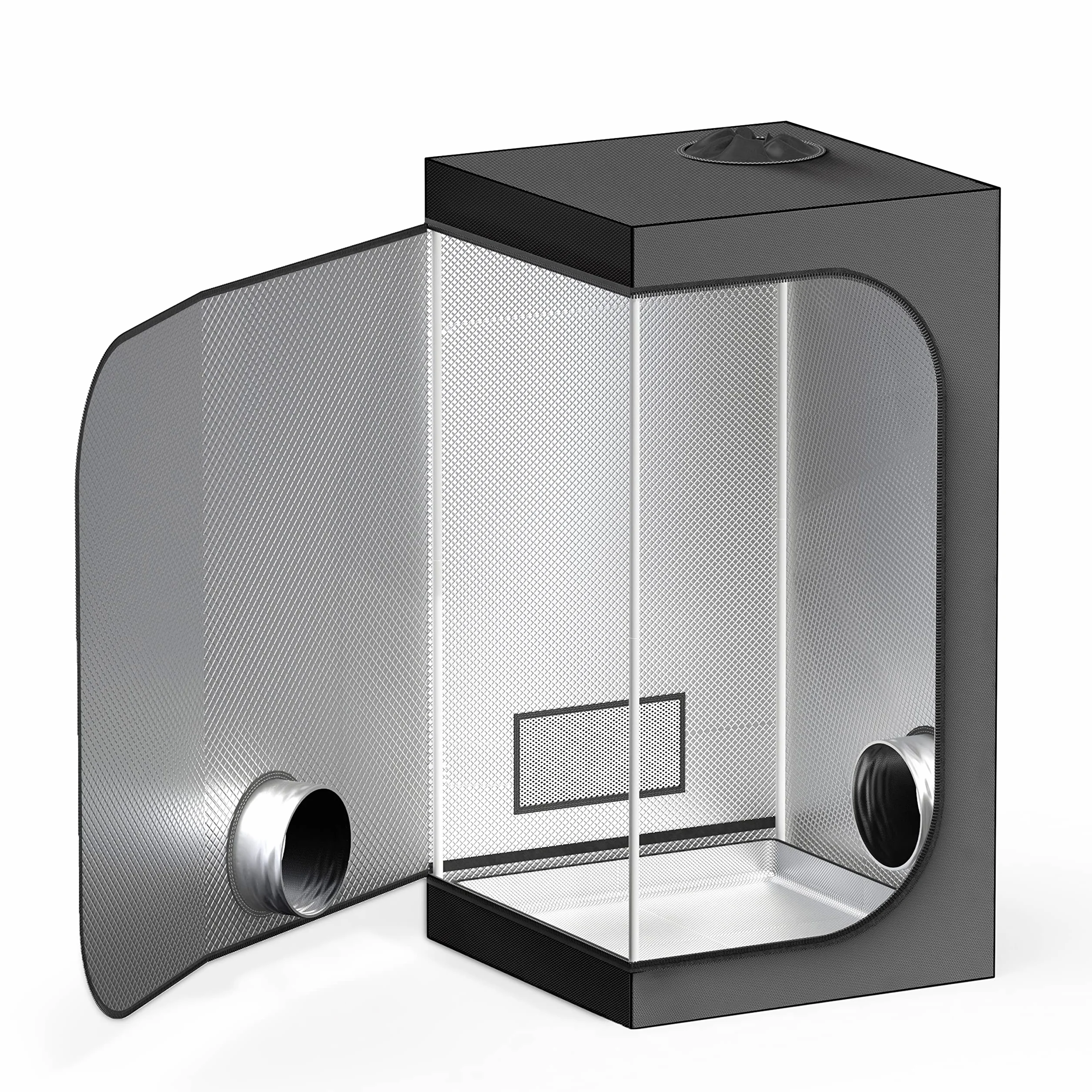 TopoLite Tienda de Cultivo hidropónico de Mylar 600D de Mylar de Gama Completa de 24 x 24 x 48 Pulgadas con Esquina de plástico (24 x 24 x 48 Pulgadas)