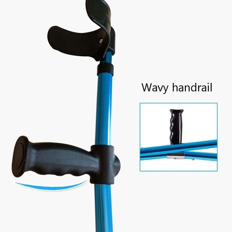 Muletas para Adultos Muletas para Adultos Canes Muletas de antebrazo de Aluminio Muletas Plegables de Aluminio Cuerdas Abiertas Cueritas Ajustables para Caminar Independencia Conveniente