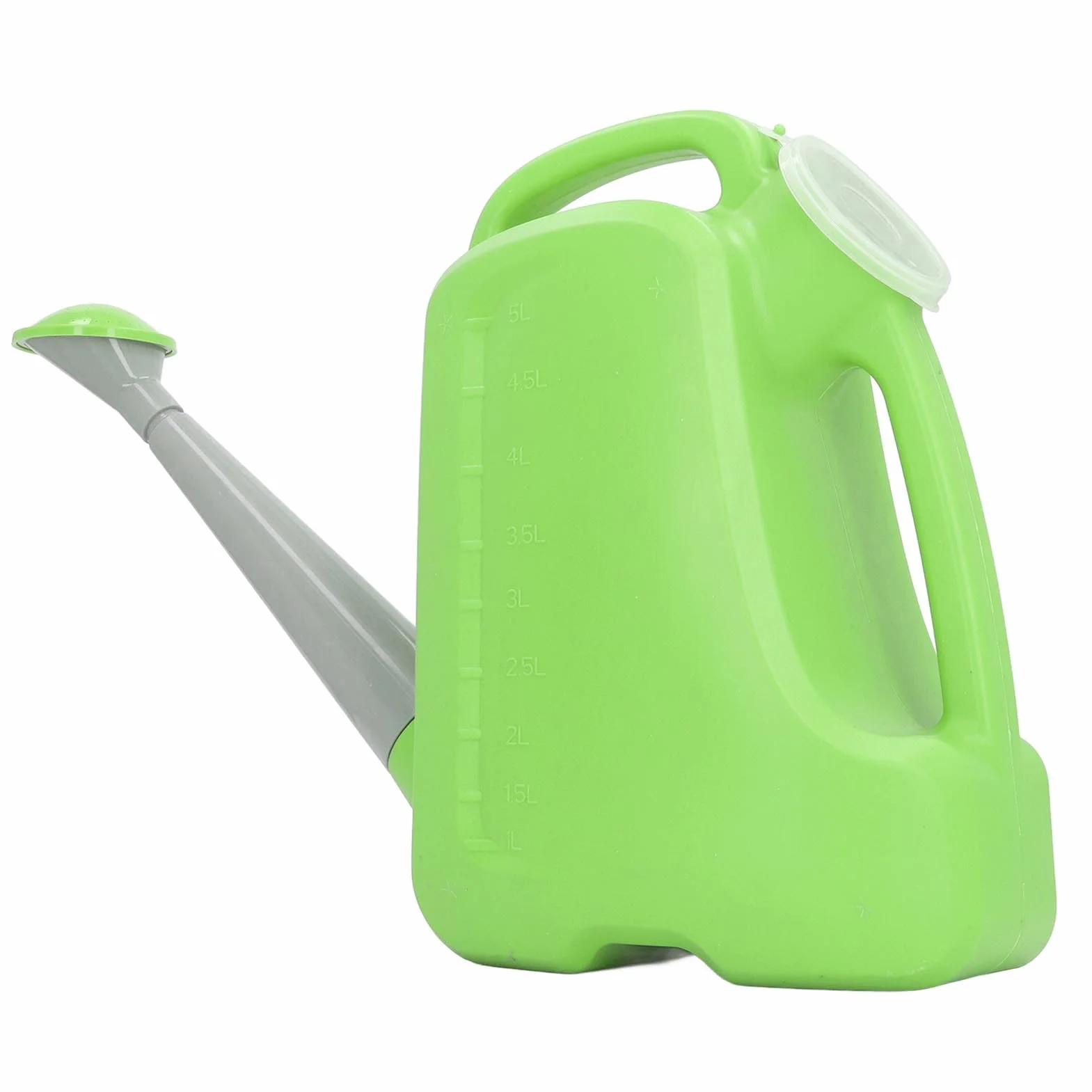 Regadera de Gran Capacidad, Ergonómico, Indicador de Nivel de Agua Moldeado Externamente, para Cualquier Planta, Hecha de Material PP, Adecuada para Granja Agrícola (5L)