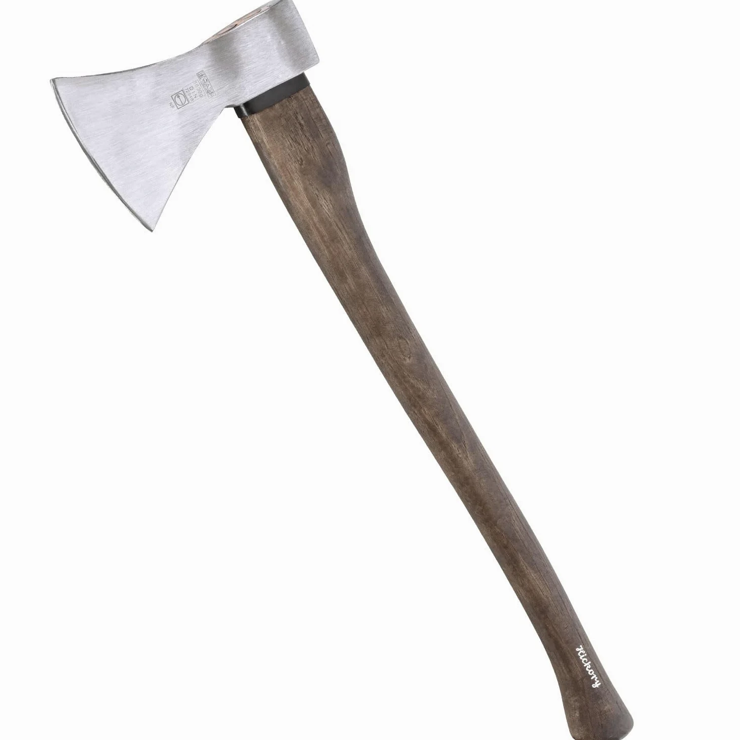 RUTHE Hacha Hickory 1.600 g | Hacha leña Profesional Totalmente forjada y templada | Hachas Bellota con Filo Convexo Pulido | Forjada en una Sola Pieza | Filo Convexo Pulido y Duradero