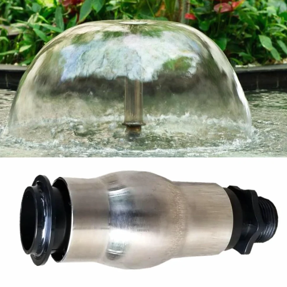 Boquilla de pulverización de acero inoxidable 304 G1 rosca macho para chorro de espuma de champán para estanque, lago, agua, jardín, decoración de paisaje