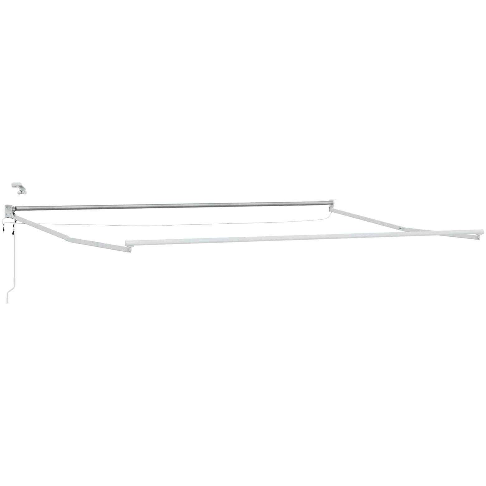 Toldo eléctrico extensible verde blanco 5 x 3 m con LED sensor meteorológico marco de aluminio, protección solar, toldo para terraza, resistente al viento y al agua, resistente a los rayos UV