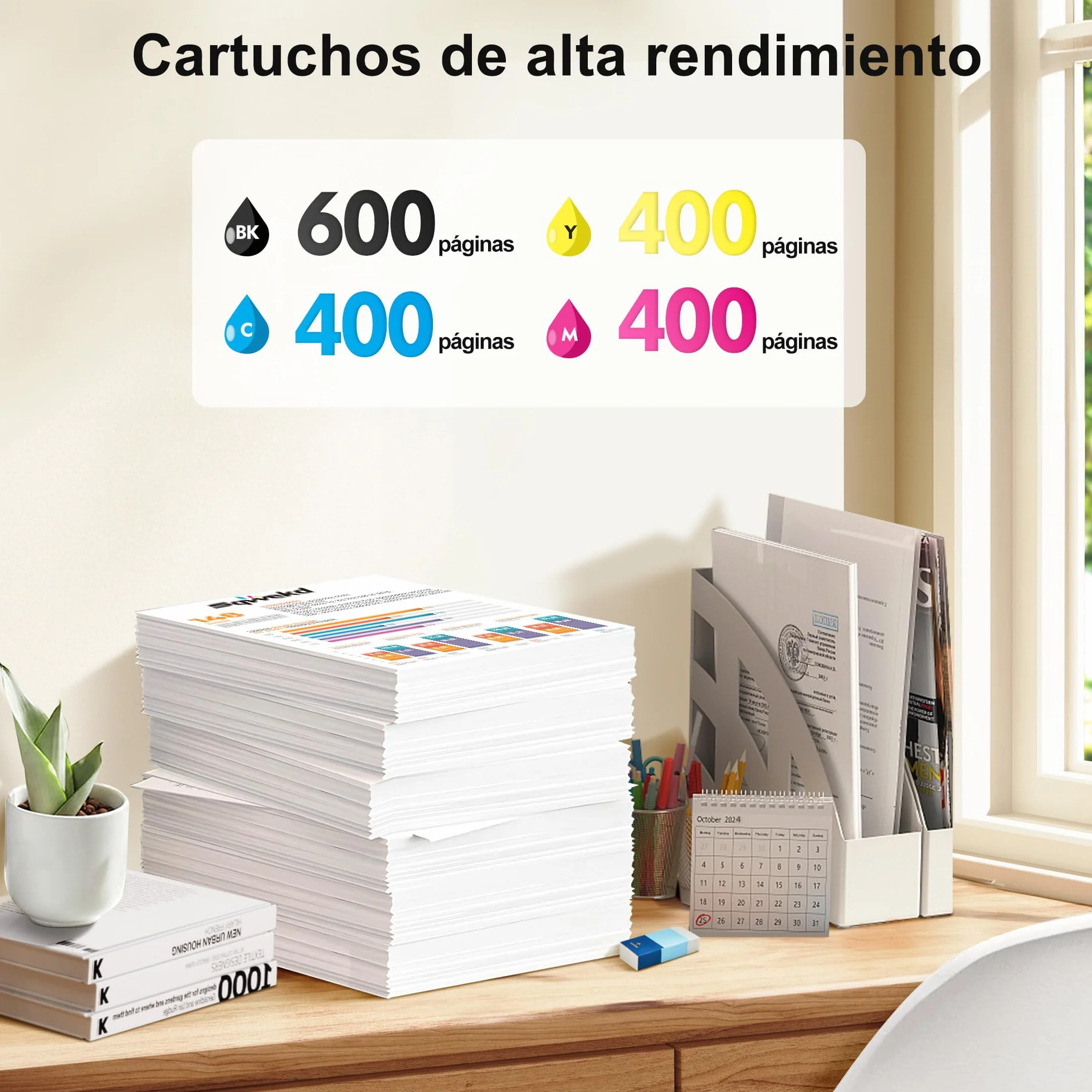 Cartucho Compatible para Epson 604XL Negro Cian Magenta Amarillo 4 Negro 2 Cian 2 Magenta 2 Amarillo