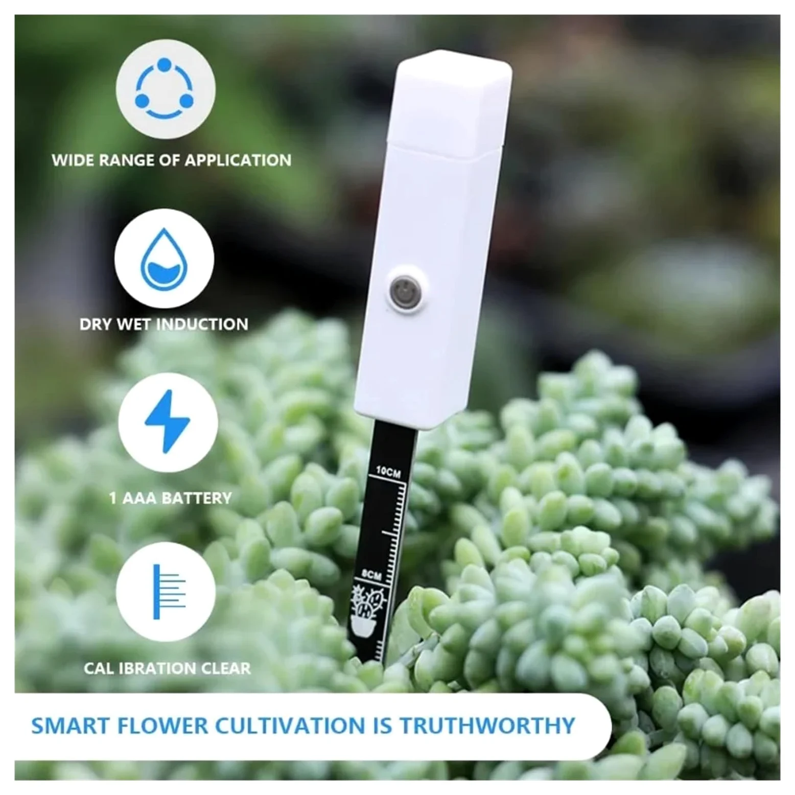 Medidor De Humedad Monitor Universal Con Sensor De Humedad Del Suelo, Detector De Temperatura Y Humedad De Plantas, Herramienta For El Cuidado Del Jardín En Casa, 10 Uds.