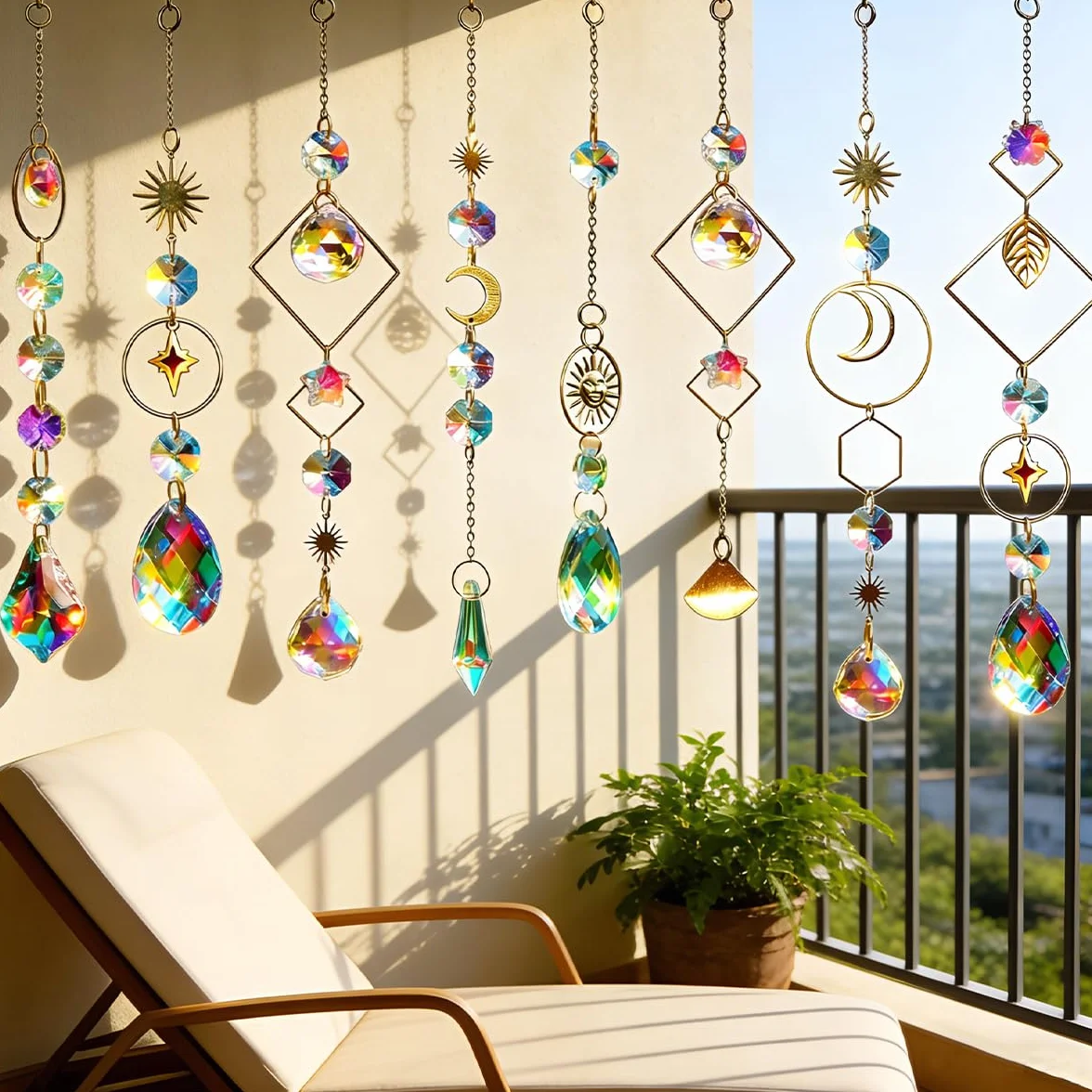 400PCS Atrapasoles Cristal Colgante,Suncatcher Colgantes Cristal Suncatcher Ornamento Colgante para Muebles del Hogar, Oficinas, Ventanas de Jardín Fiesta Boda Decoración