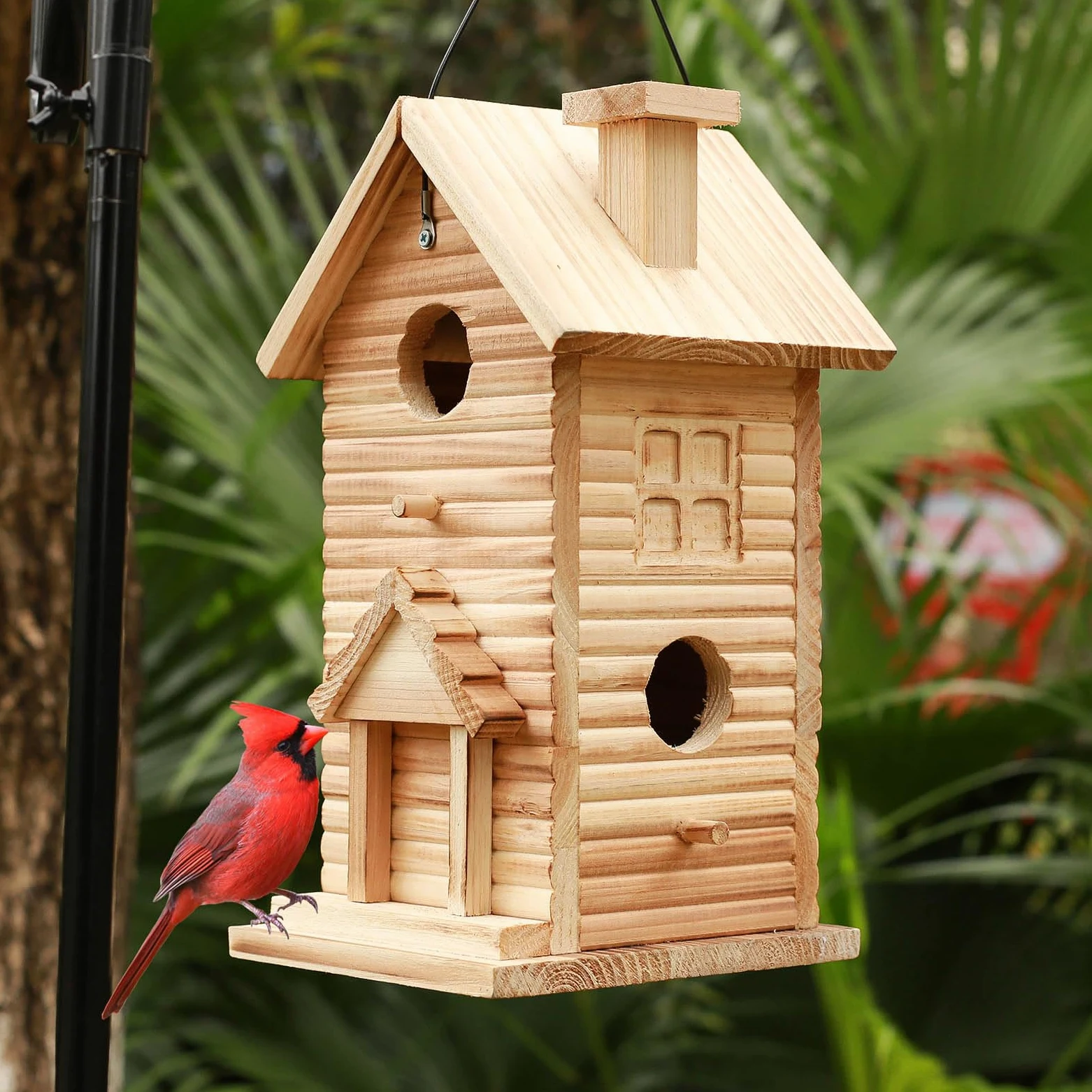 STARSWR Casas para pájaros para Exteriores, casa Colgante para pájaros