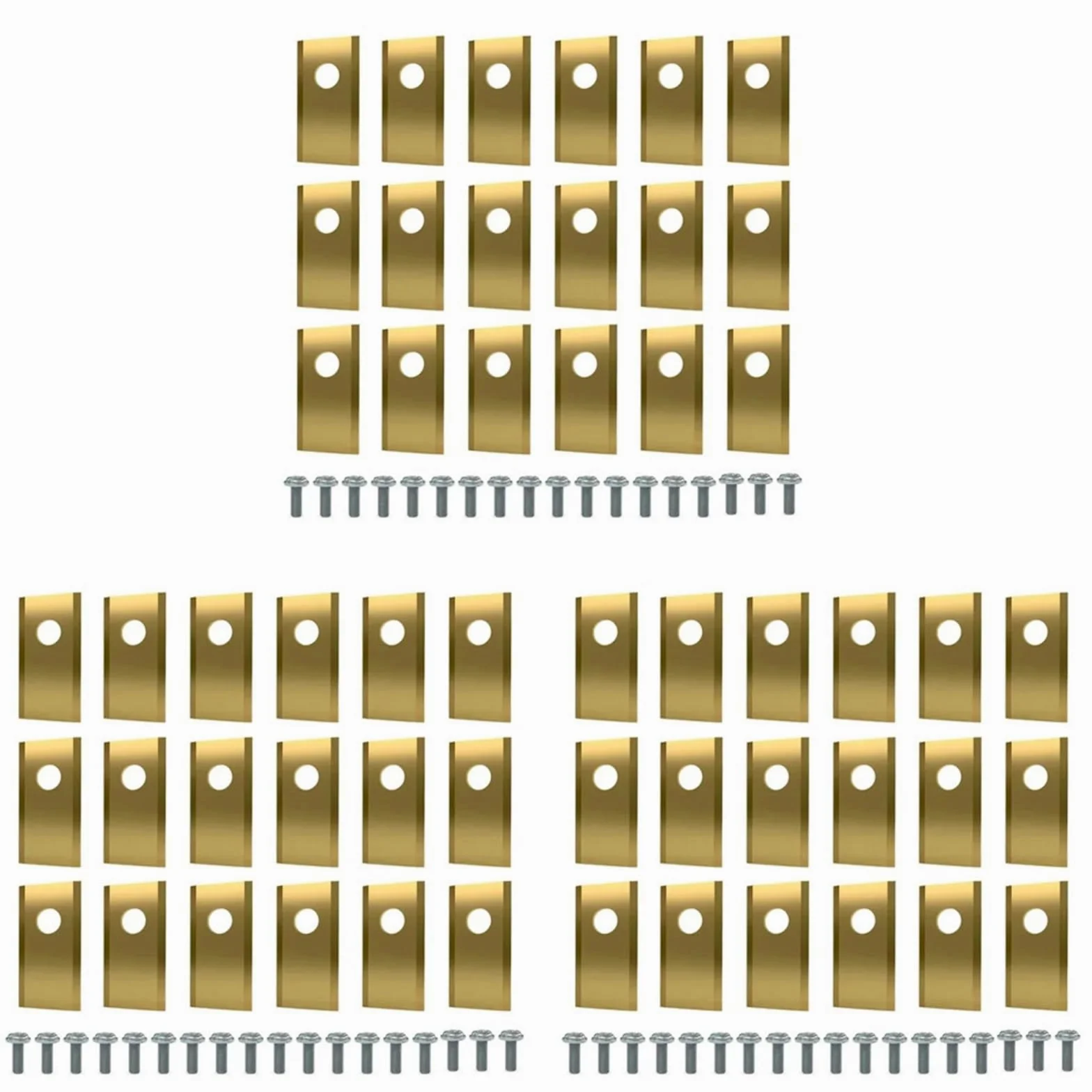 Juego De Cuchillas Corte For Cortacésped Acero Inoxidable Repuesto, 18/36/54 Uds., Robótico Compatible Con Wo&rx* Land&roid*(Gold 54PCS)