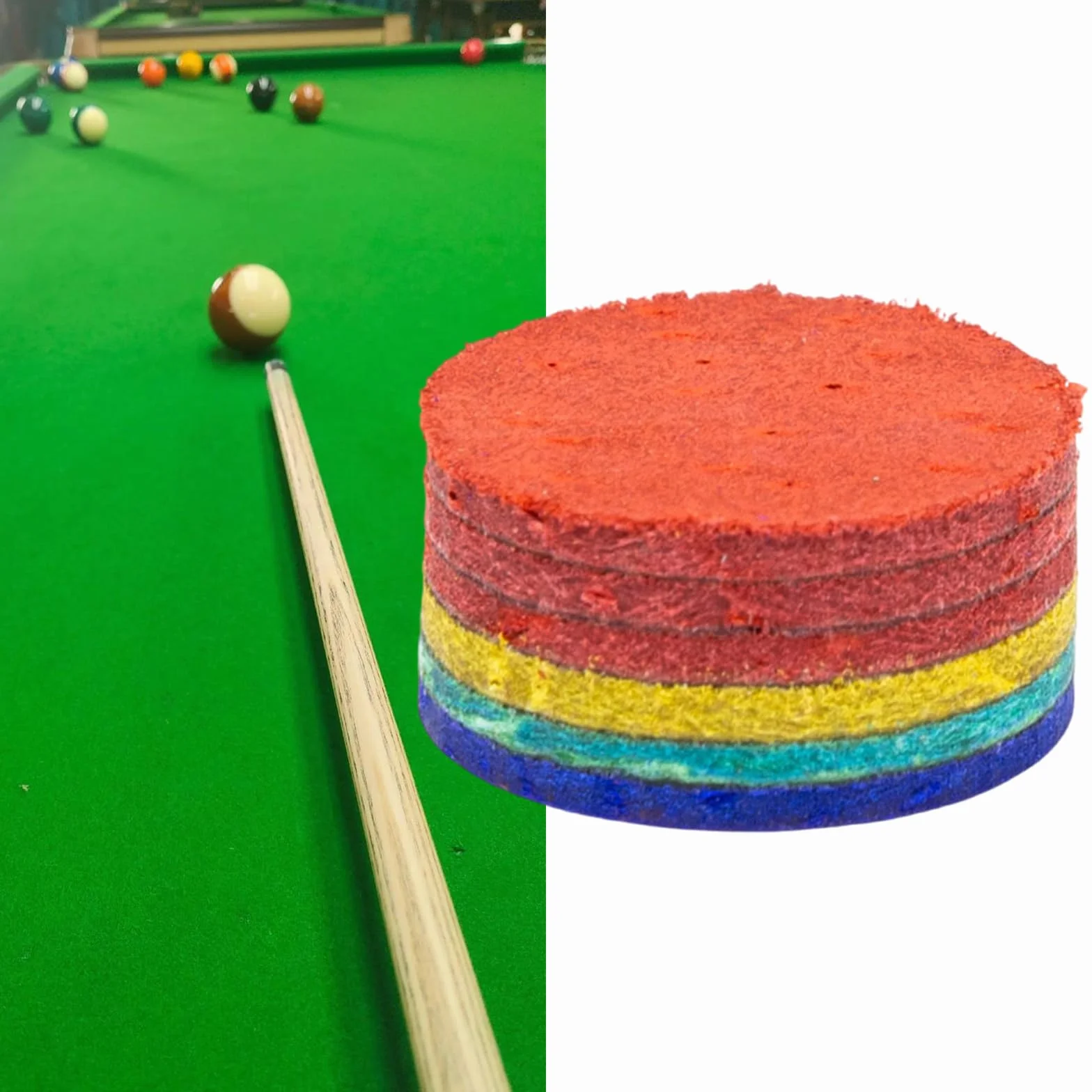 Taco de piel de cerdo de 6 capas con punta de billar de grado de torneo
