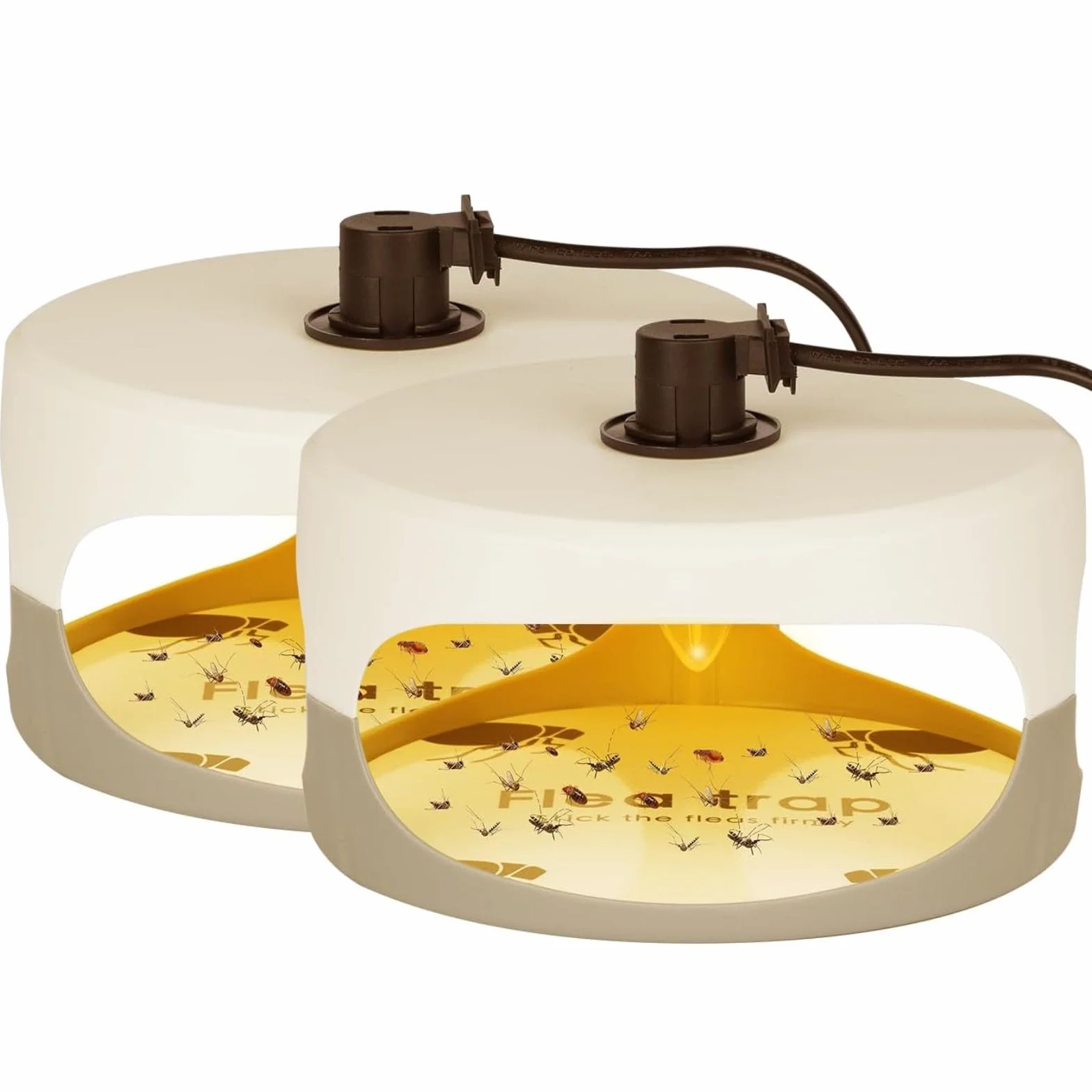 Flintronic 2PCS Trampa para Pulgas, Paquete de 12 Discos Adhesivos, Nuevo, Mata Chinches, Libre de Químicos, Repelente de Plagas Trampa para Pulgas, Uso en Interiores