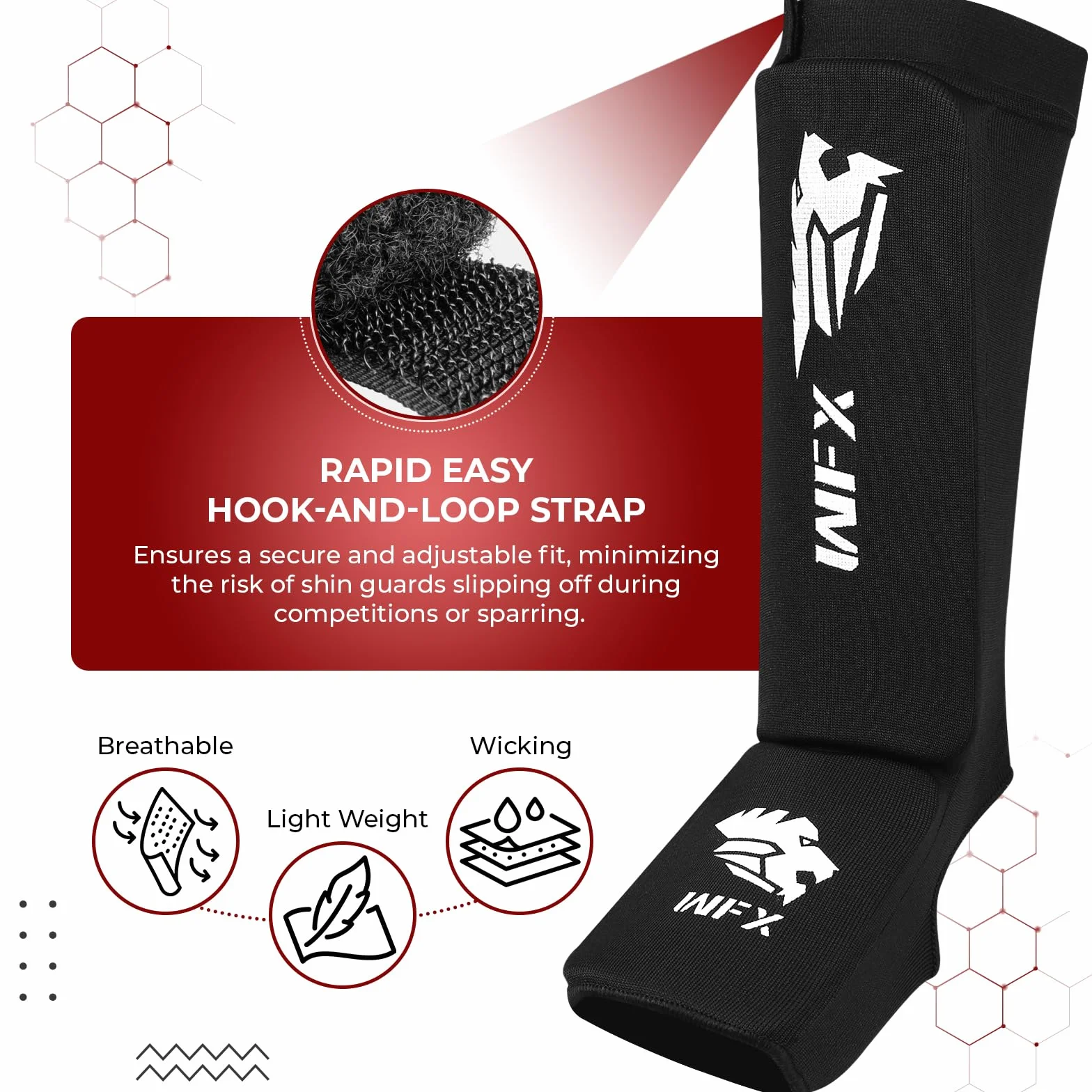 WFX Espinilleras para kickboxing protector de pies acolchado elástico entrenamiento MMA Muay Thai