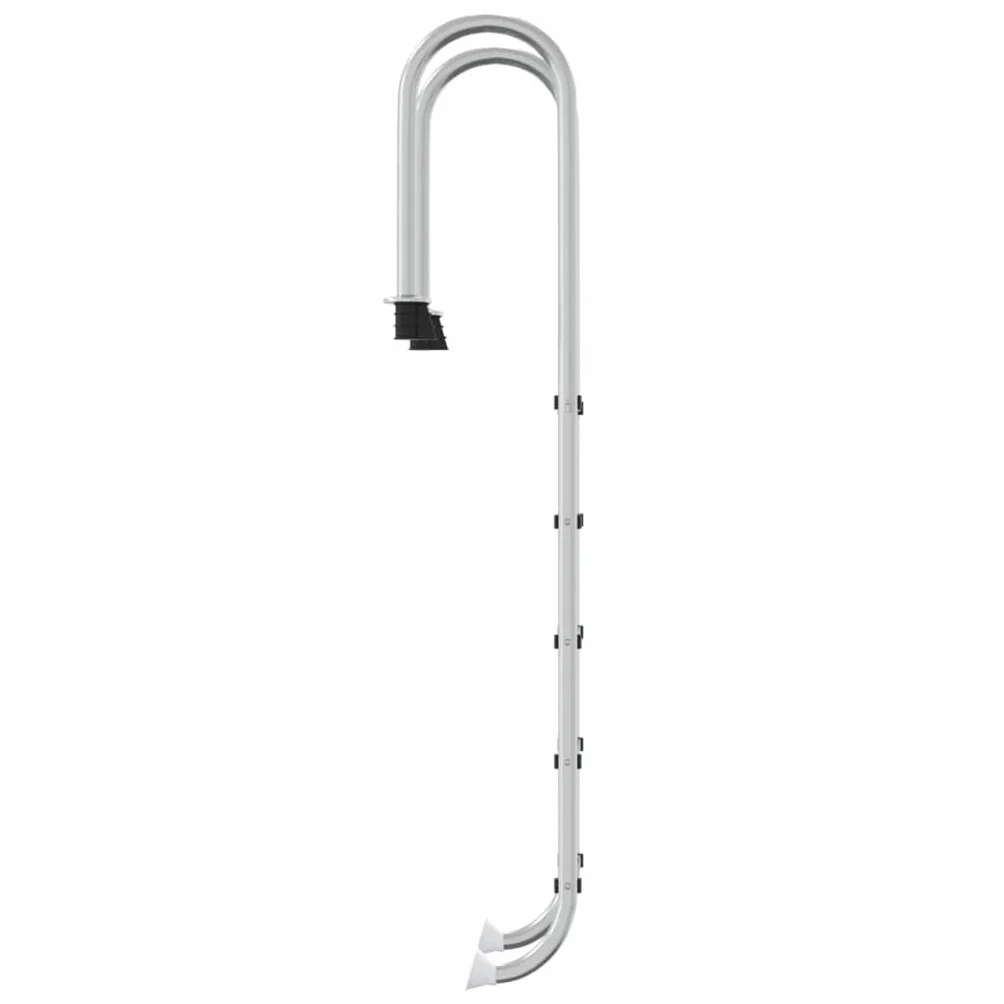 Escalera de piscina de acero inoxidable 304, 54 x 38 x 211 cm, con 5 peldaños antideslizantes, pasamanos y soporte, escalera de piscina para piscinas empotradas, escaleras de piscina como ayuda de