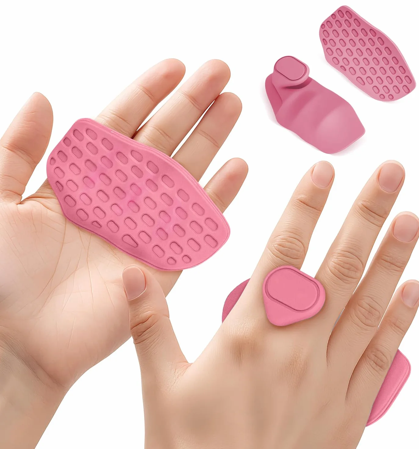 HUAFA Empuñaduras de Entrenamiento Antideslizantes, Almohadillas para Levantamiento de Pesas, Guantes Ergonómicos (Rosa)