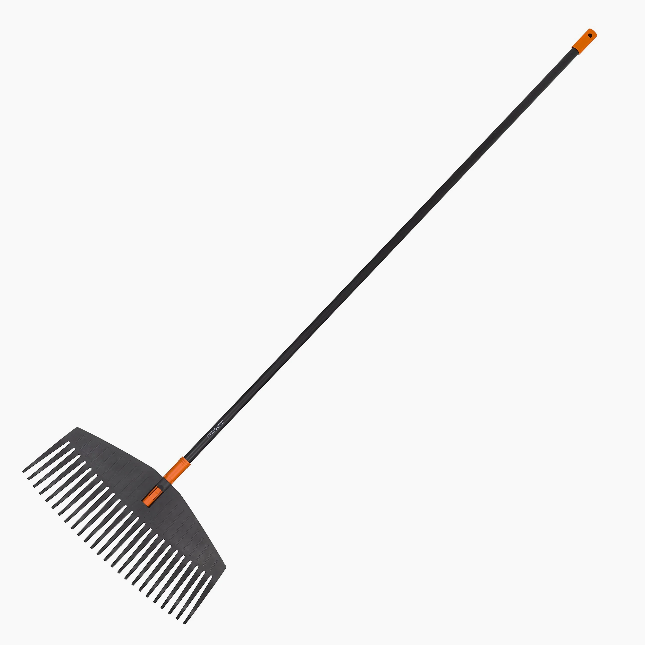 Fiskars Rastrillo para hojas 25 dientes 175 cm Ancho 52 cm Dientes de plástico Mango de aluminio Negro Naranja