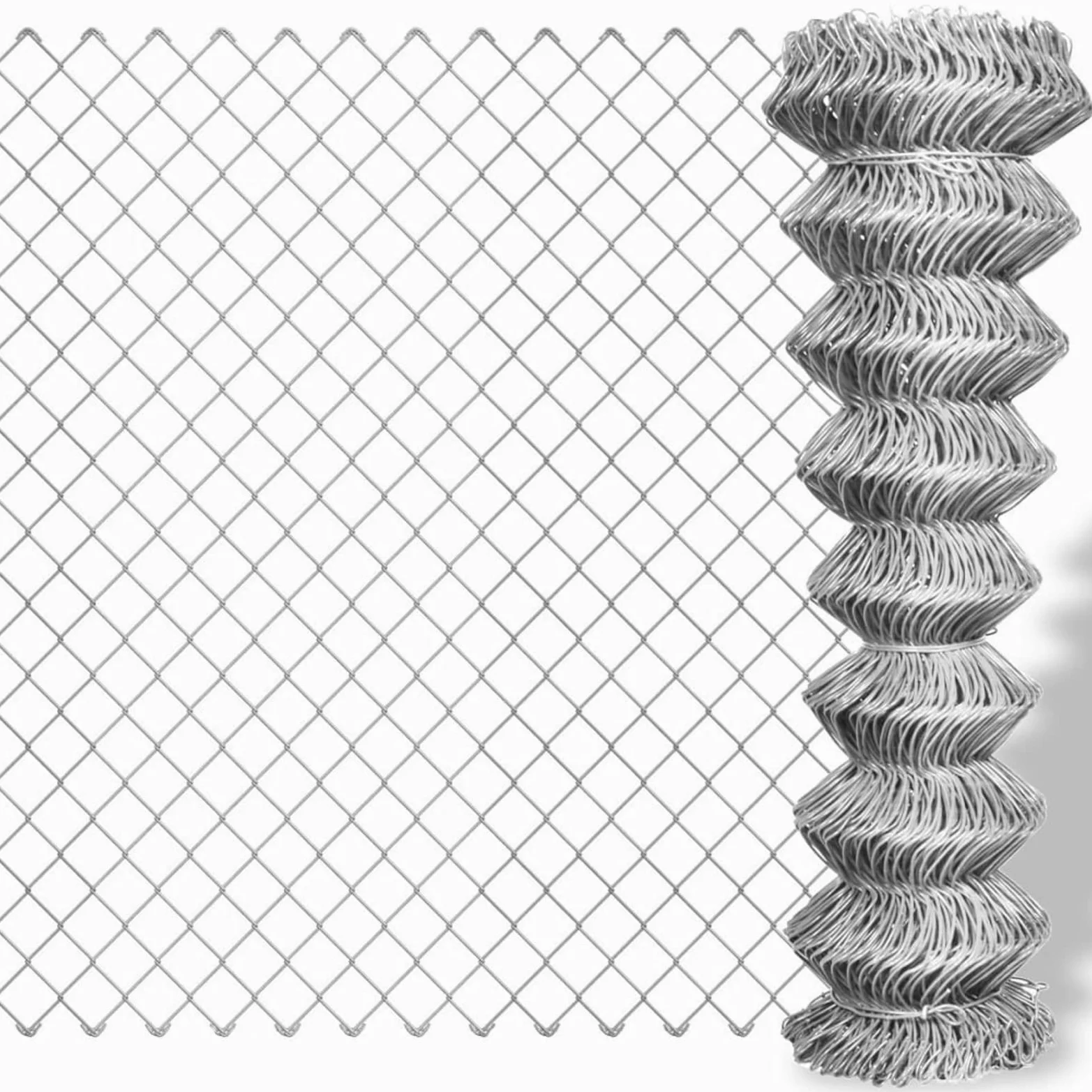 Valla de Tela metálica, Alambradas para Fincas, Malla Metalica, Alambre De Espino, Valla Metalica, Malla Ganadera, Malla Cinegética, Acero galvanizado Plateado 25x1 m