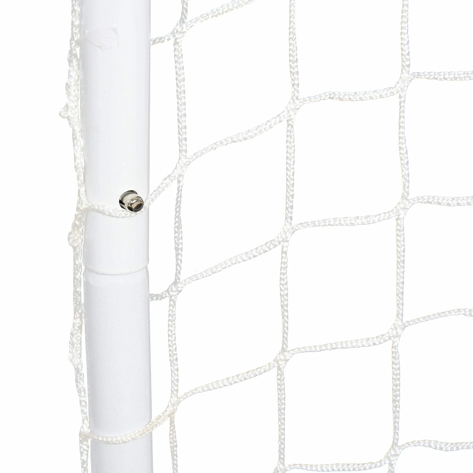HOMCOM Set de 2 Porterías de Fútbol con Red y Balón, Acero y Poliéster, 78x46x56 cm, Blanco