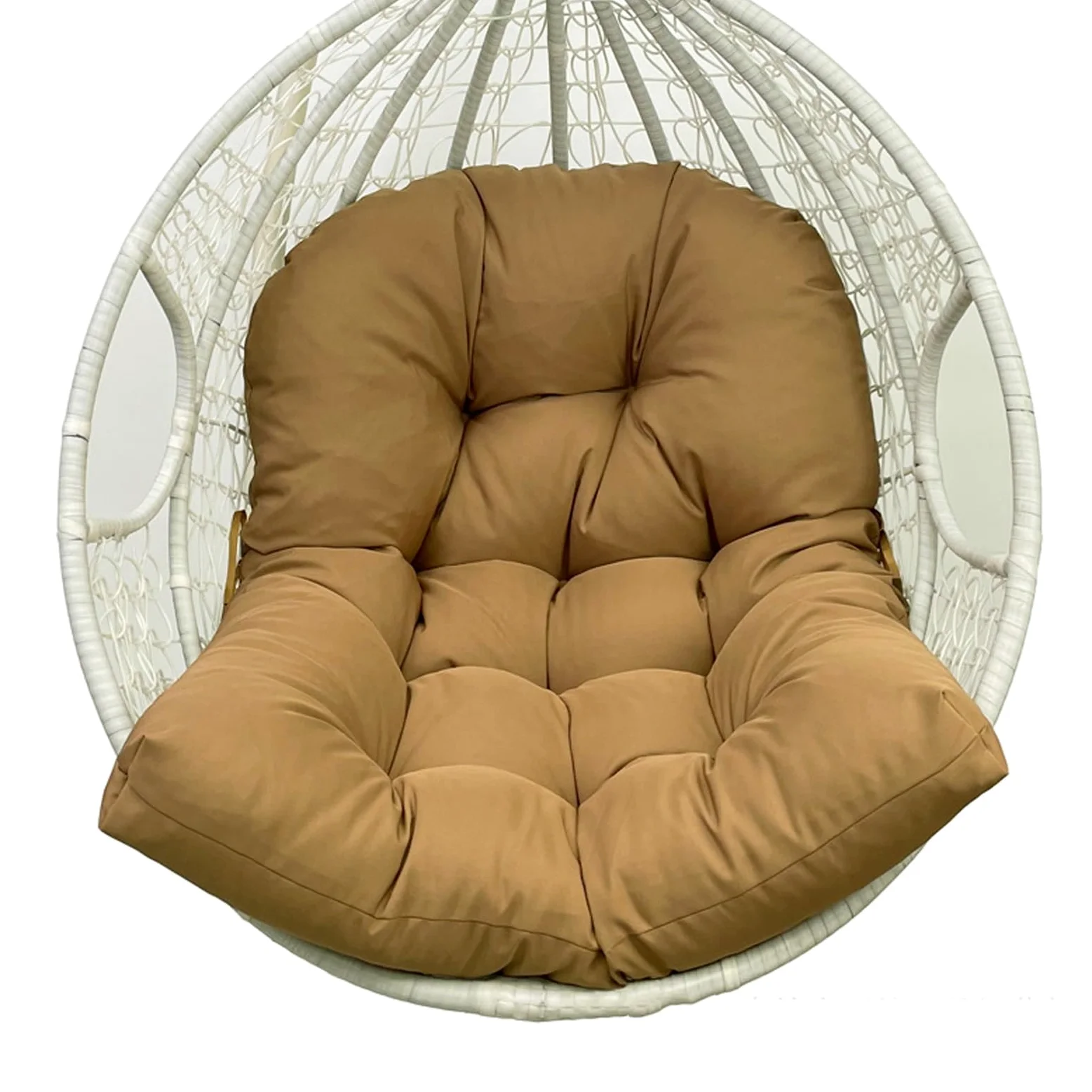Genérico Cojín de Repuesto para Silla Colgante Tipo Huevo (Exterior), Almohadilla Gruesa, Impermeable y Estampada en Forma de U para Columpios de Patio y jardín