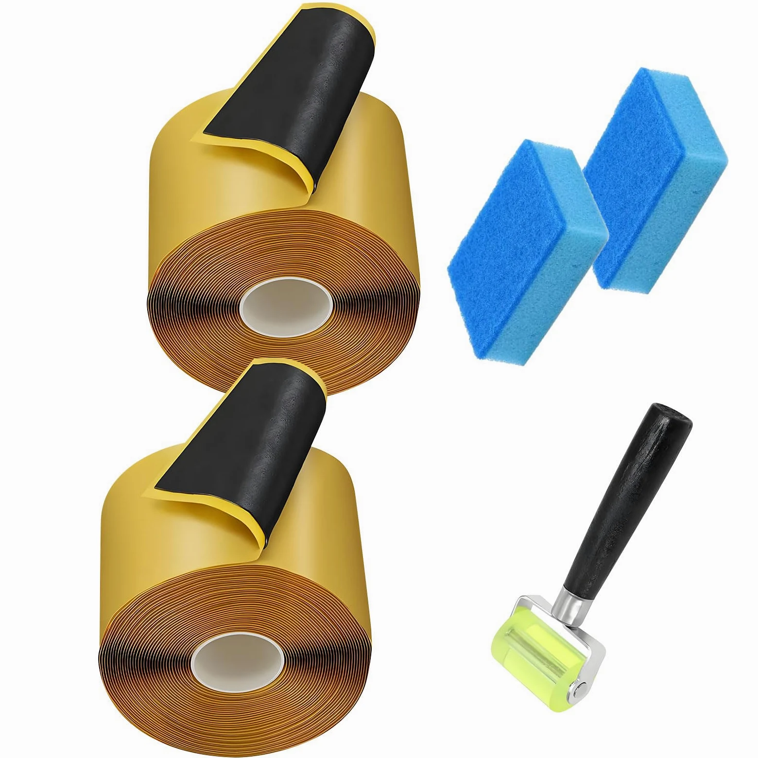 Cinta Adhesiva Fuerte para Revestimiento de estanques, Cinta Adhesiva de Doble para Costuras para sellar Grietas y prevenir Fugas de Agua, Adhesivo de butílica para Costuras de Revestimiento