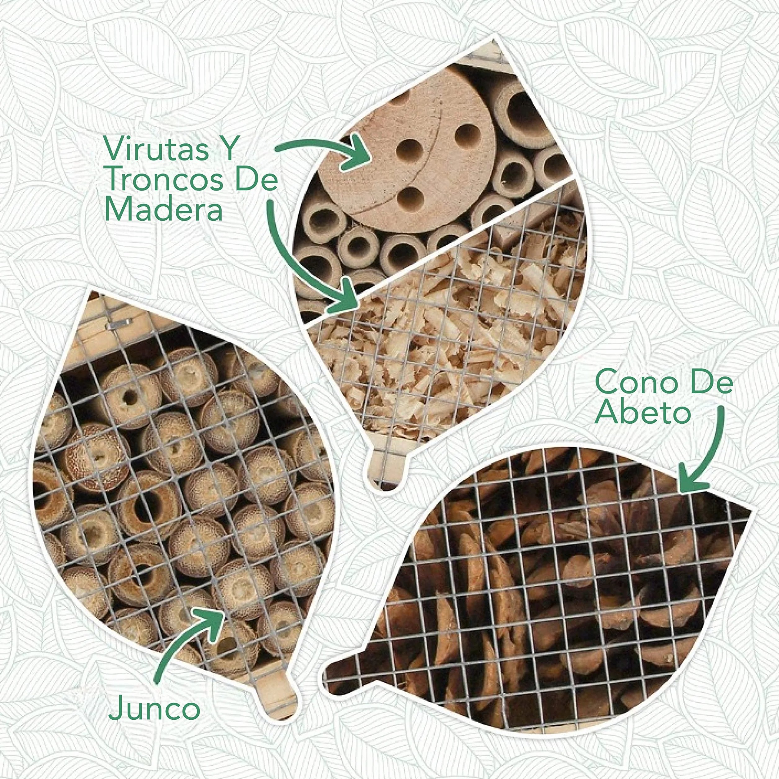 WILDLIFE FRIEND Hotel para Insectos con Techo de Metal XL. Casa para Insectos en Madera Natural para Abejas, Mariquitas, crisópidos, Mariposas. Mariposario