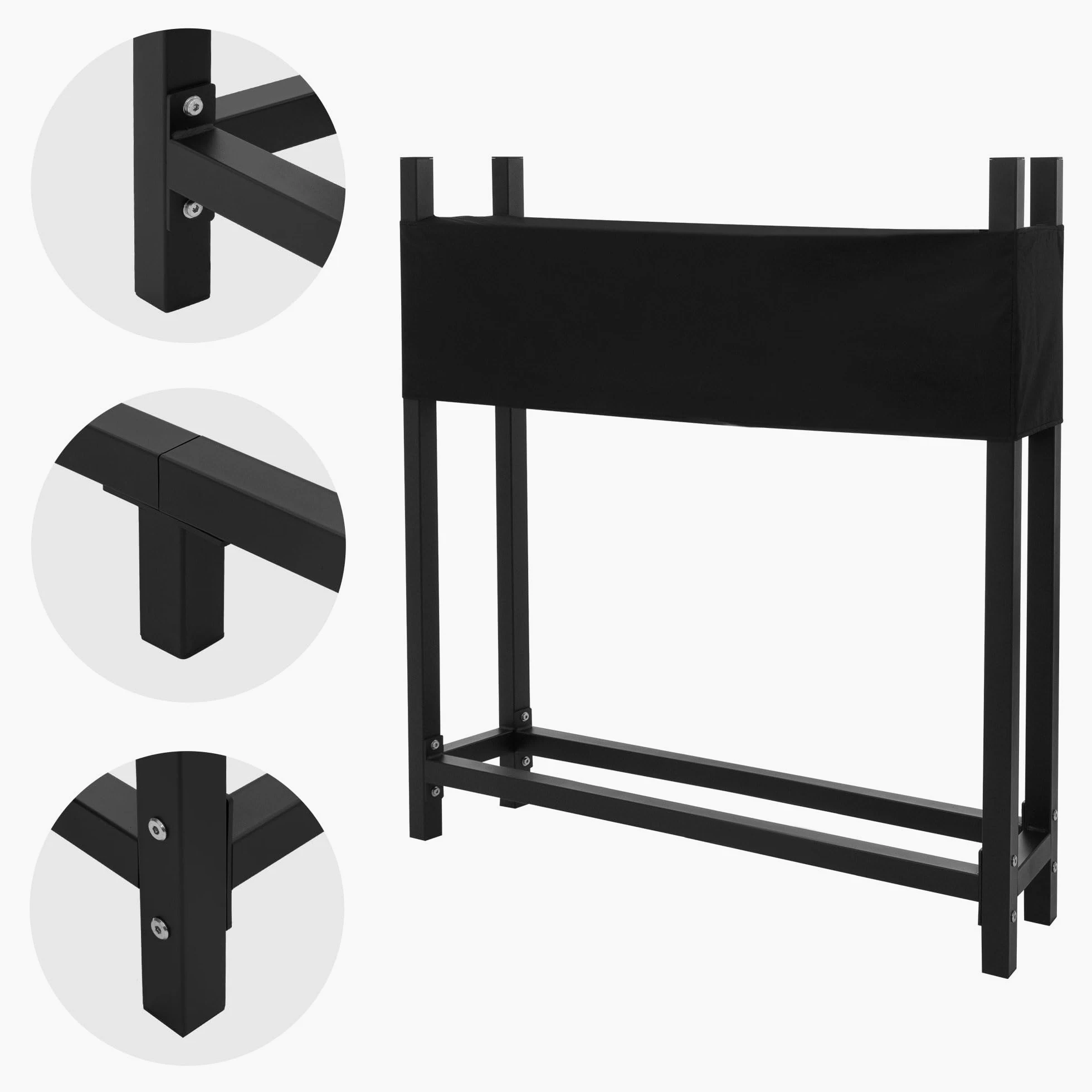 ML-Design Estantería Metalica para Leña 113x25x115 cm Antracita Leñera con Tapa Protectora Portaleña 0,5 m³ / 1 SRM Soporte Exterior/Interior de Almacenamiento Refugio para Apilamiento de Troncos