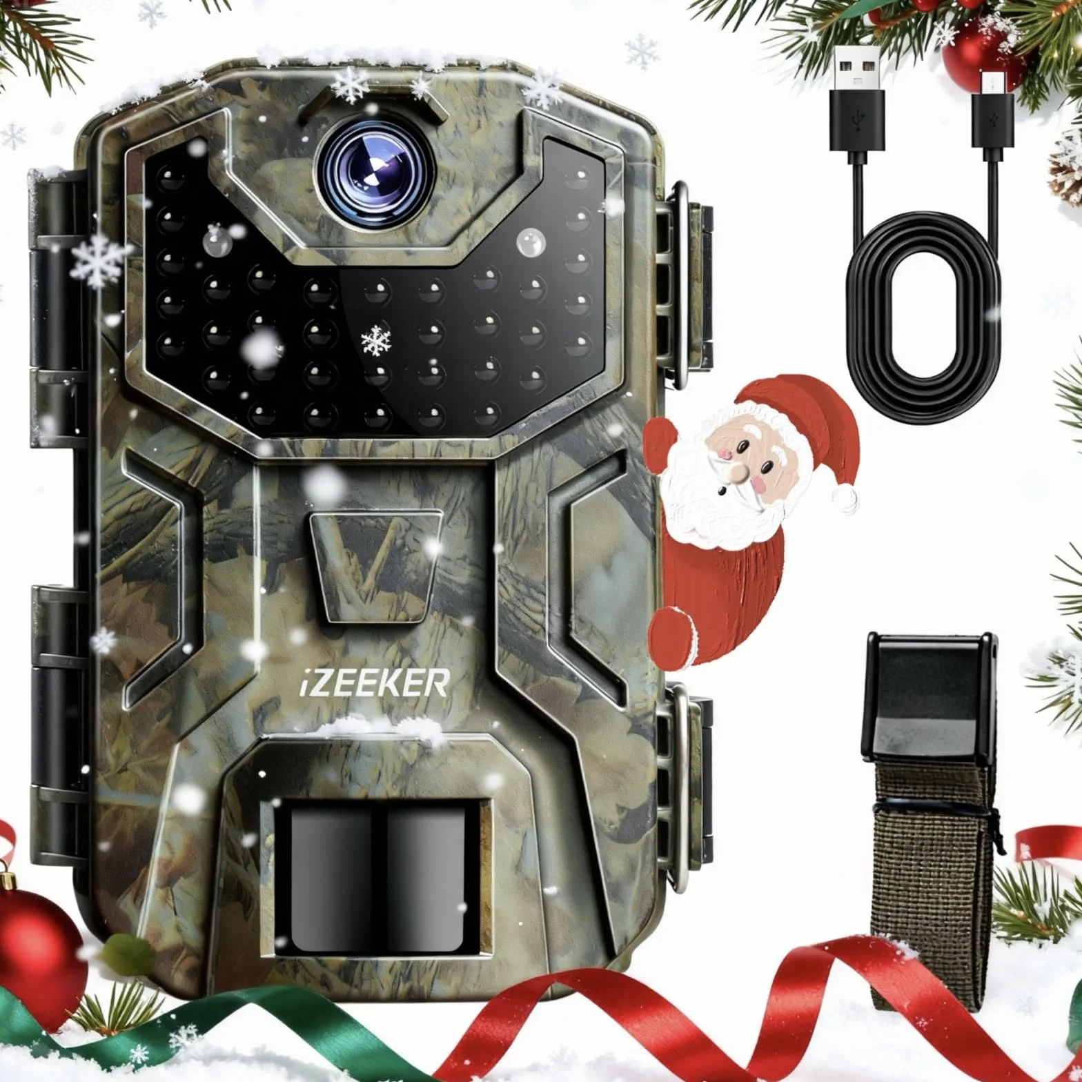 iZEEKER Cámara de Caza 2K 36MP HD Nocturna 940nm IR LED IP66 Impermeable