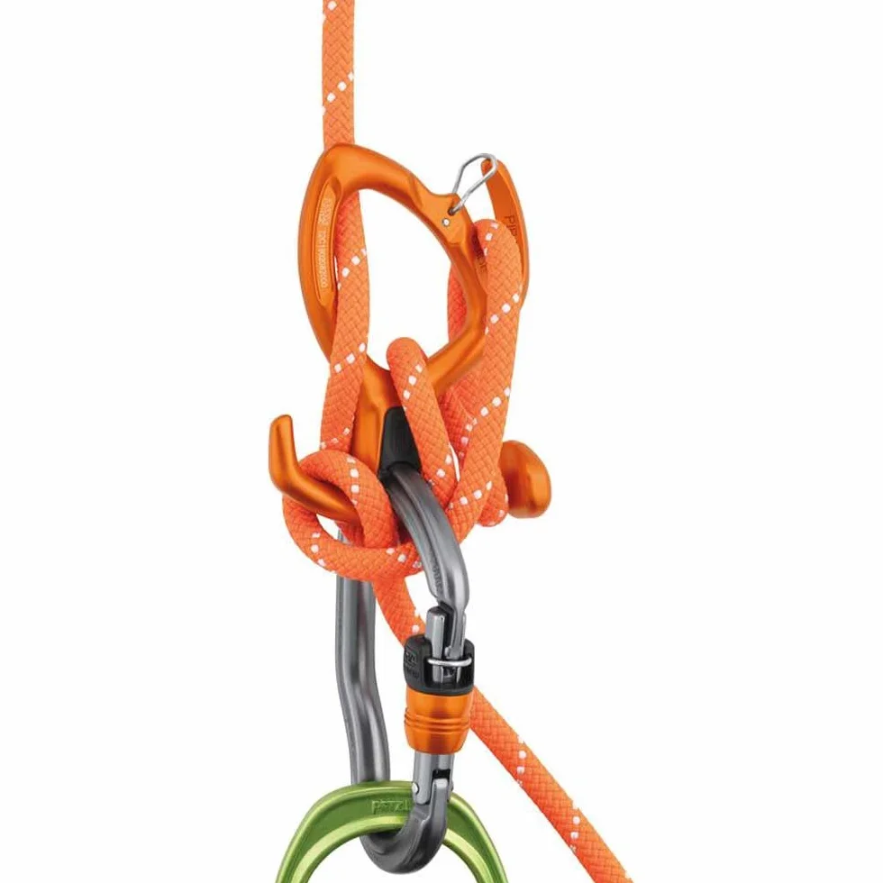 Petzl Pirana Guide Discreción De Embrague Ajustable con Espolón Y Bloqueo De Asola para Torrentismo Naranja