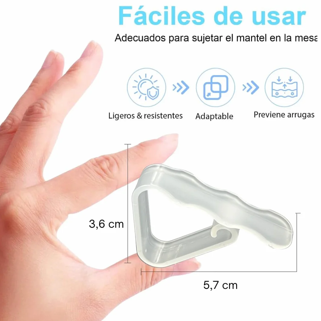 1200 Pinzas Sujeta Manteles para Mesas - Ideal para Exterior (Jardín, Terraza, Restaurante, Camping, Patio) - Clip Plastico para Papel, Hule y Tela