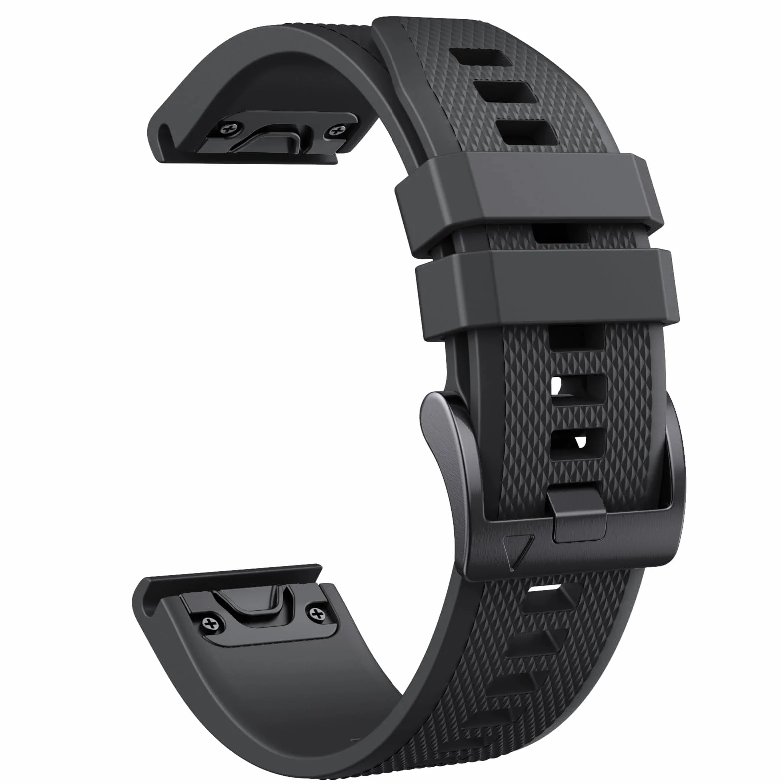 Pasek Silikonowy 22mm do Garmin Fenix 5/6/7, Instinct, Forerunner 935/945, Epix 2, Descent G1, Approach S60, Quatix 5, Czarny