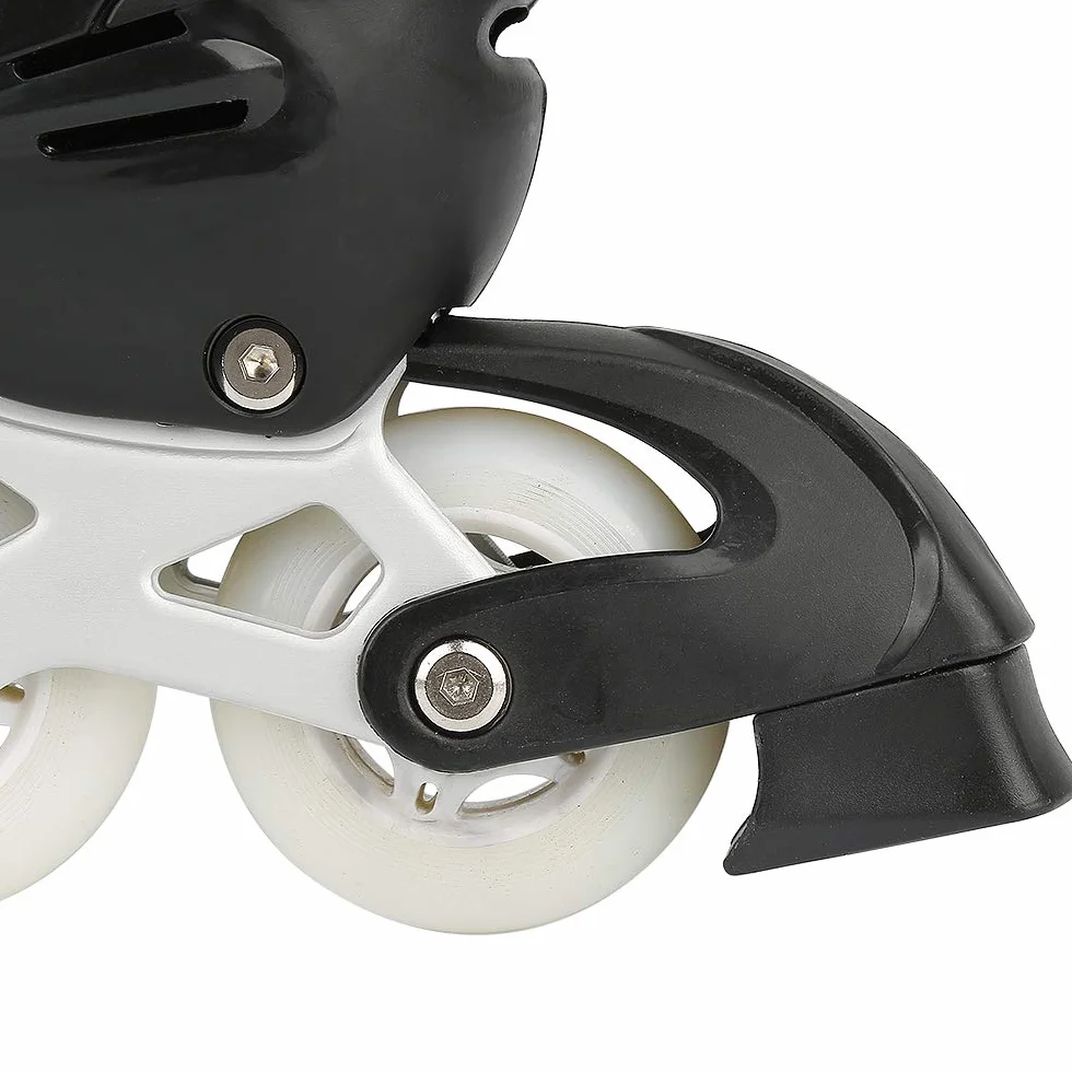 Patines ajustables 4 en 1 para niños y adultos – Inline Skates de hielo – Rodamiento ACEB7 – Negro (talla 35-38)