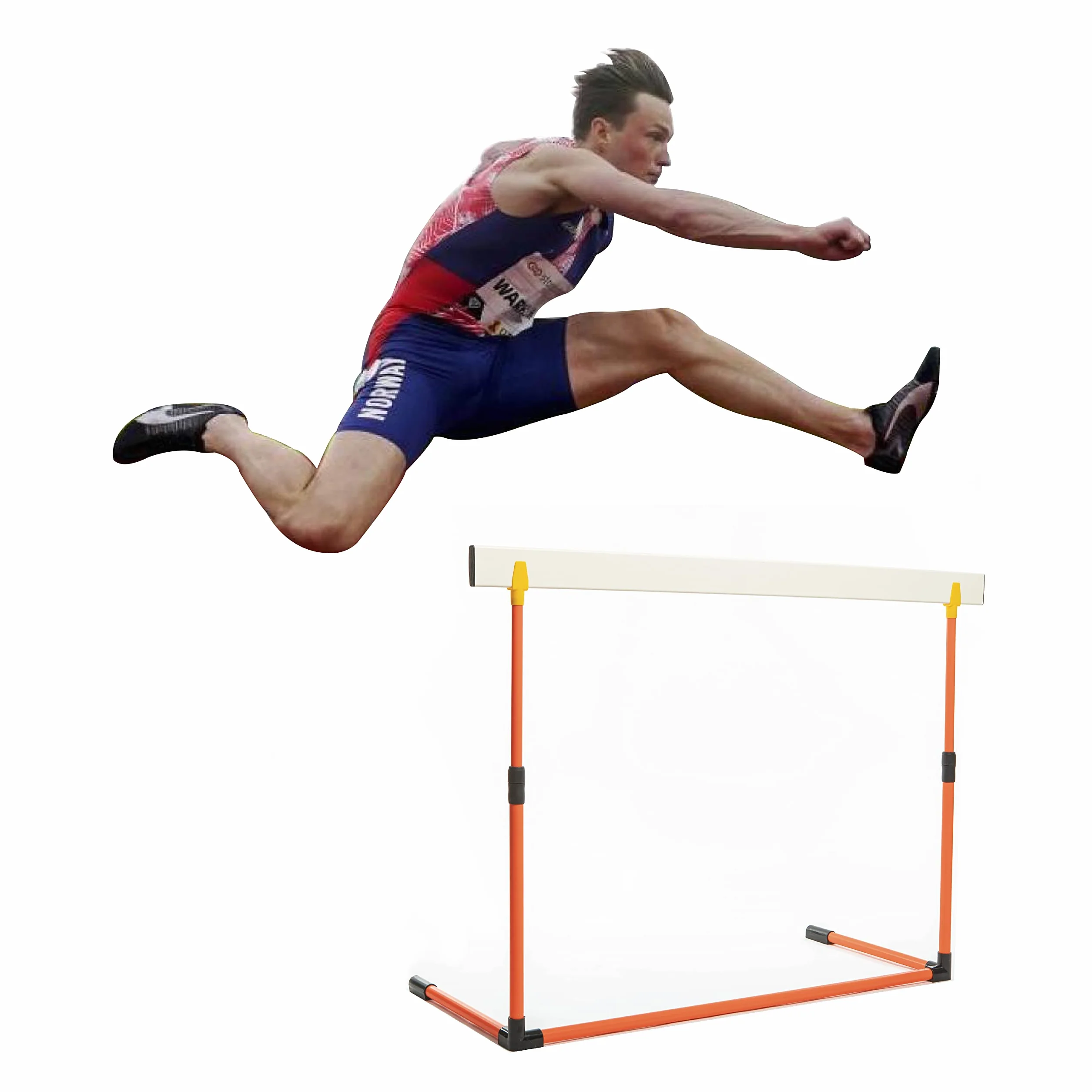 AMAYA SPORT Valla Salto Plástico Desmontable Ajustable para Entrenamiento