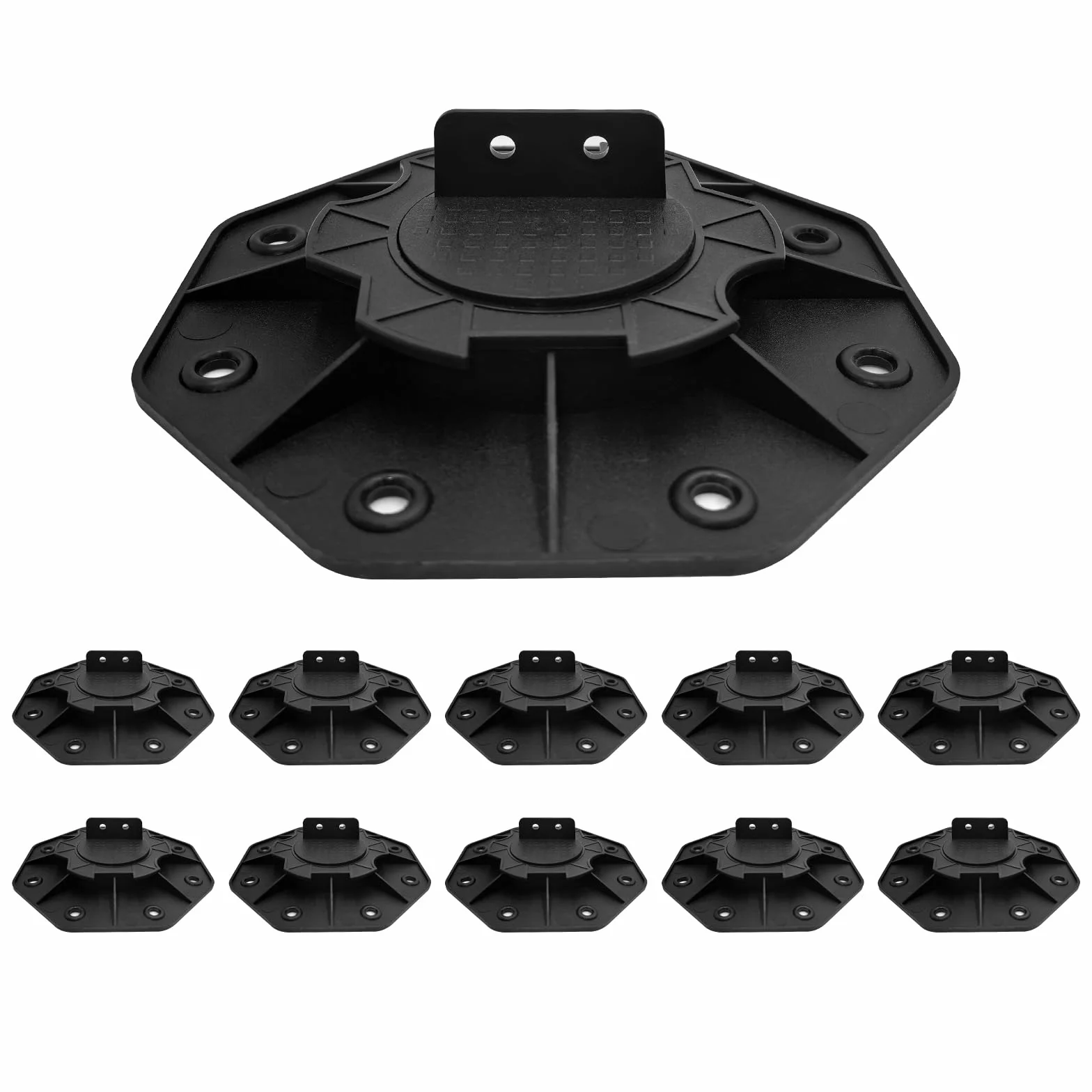 10 piezas de soportes ajustables en altura de 18-30mm, soportes para suelos de terraza, material PP, para juegos de agua, jardines de terraza, adoquines de patio, diseño de jardines, etc