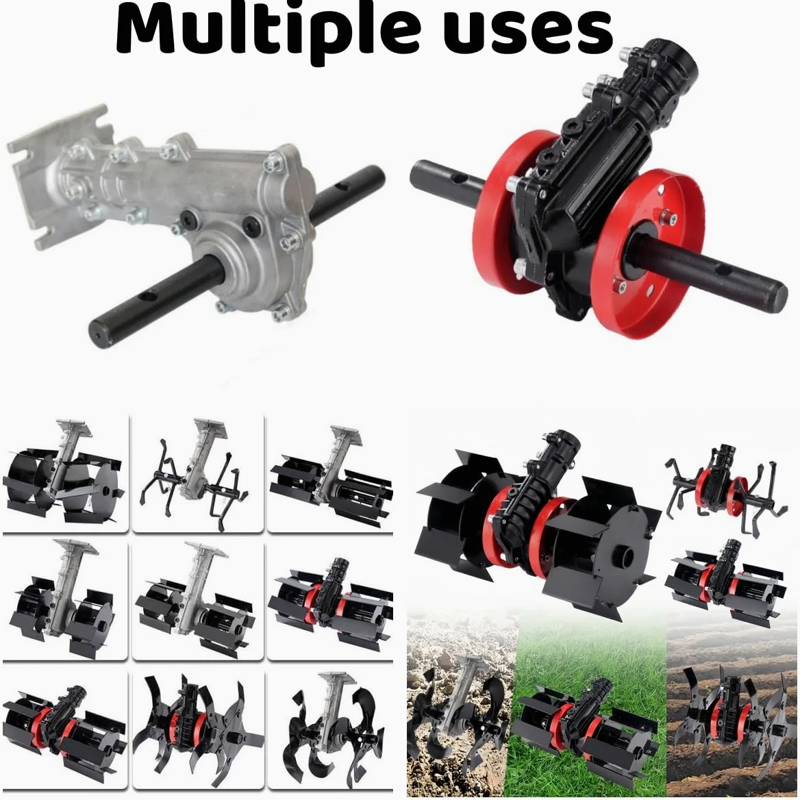 Accesorios para cortacésped rueda de aflojamiento de zanjeo deshierbe para arado profundo herramienta de repuesto universal extraíble (C)