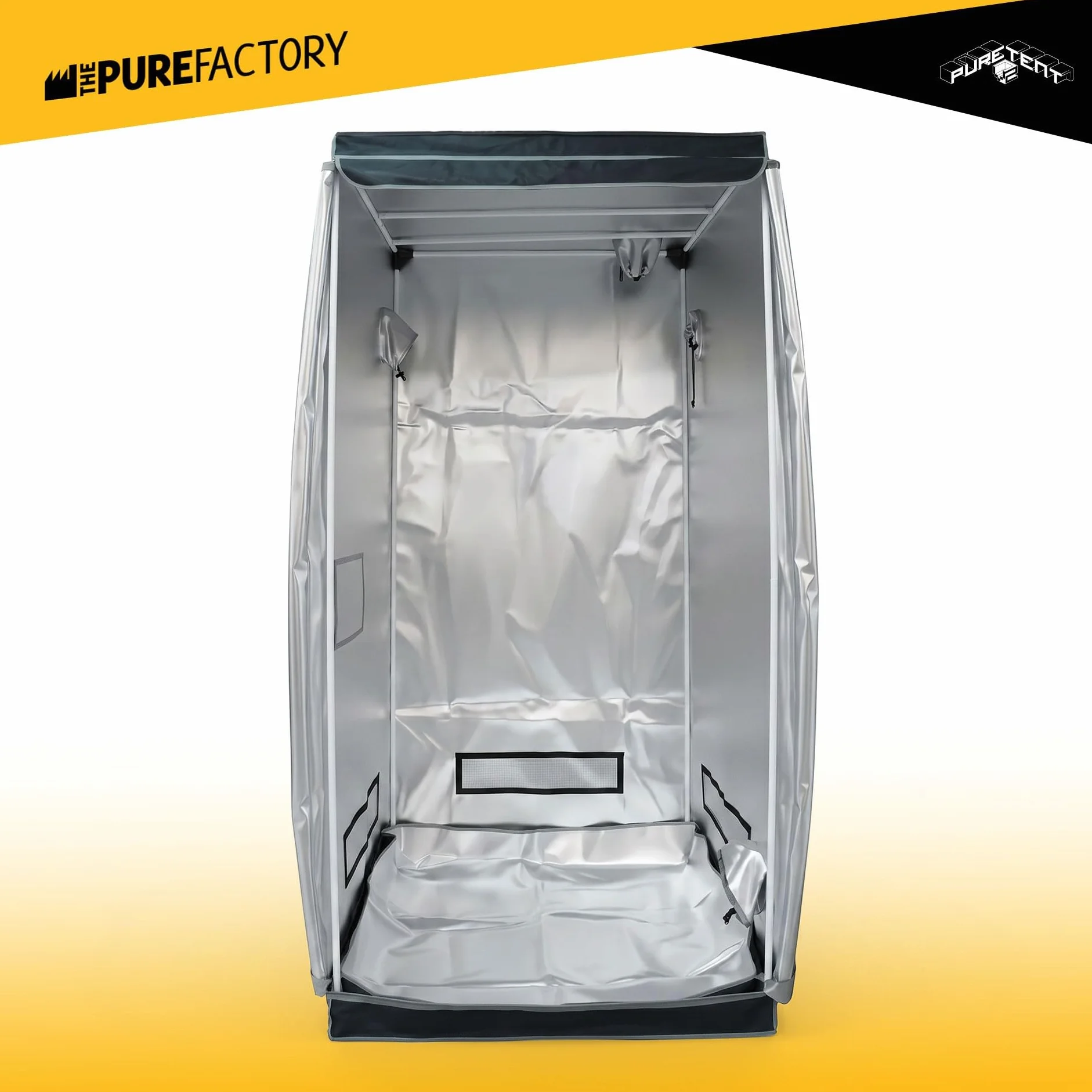 Armario de Cultivo Medio | Pure Tent Vers 2.0 | 80X80X180 cm | Ideal para Cultivo Interior de Plantas | Control de Luz Efectivo | Lona Impermeable | Estructura de Ventilación