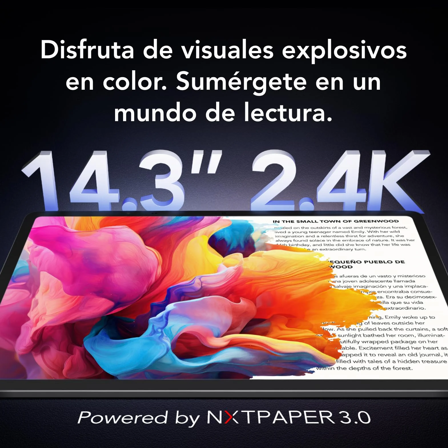 TCL NXTPAPER 14 WiFi Tablet 14.25" 2.4K Octa-Core 8GB RAM 256GB 10000mAh Batería Carga rápida 33W Android 14 Gris