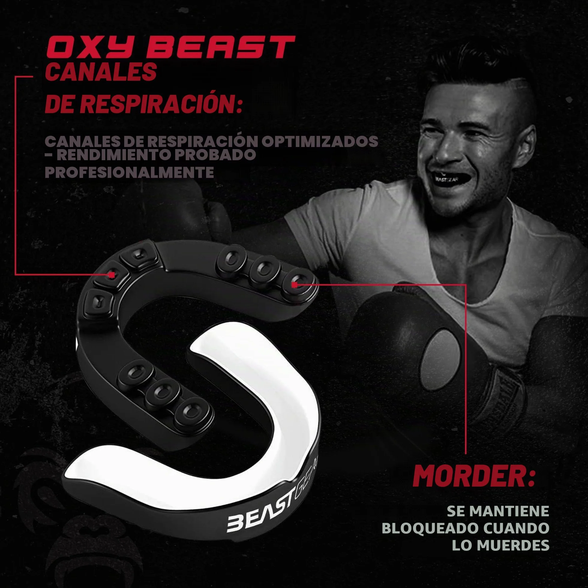 Beast Gear Beast Guard Protector Dental para Boxeo MMA Rugby Muay Thai Hockey Judo Karate Artes Marciales
