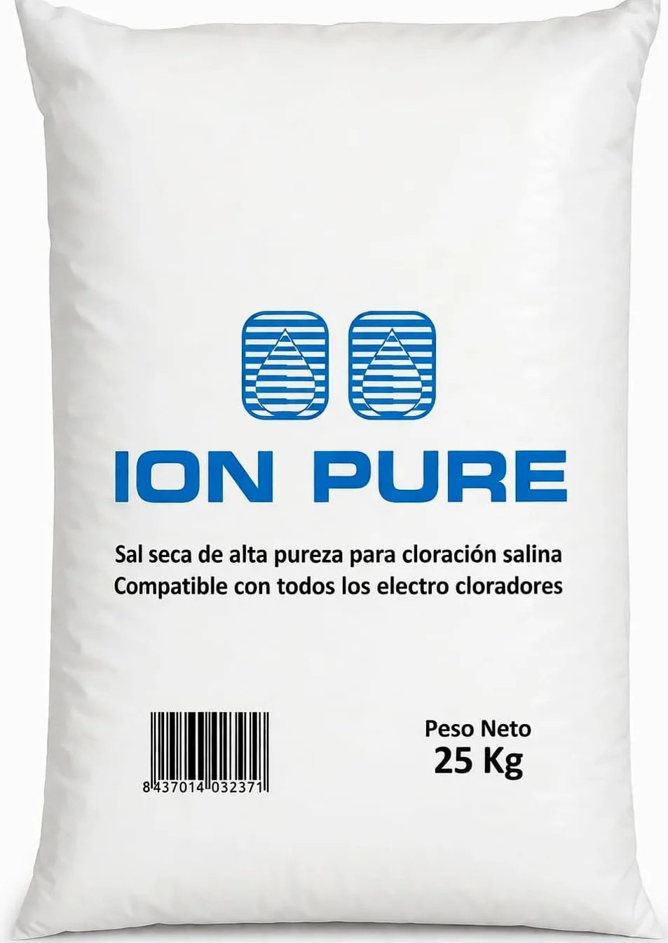 Pack de 4 Sacos de Sal para Piscinas Ion Pure 25 kg - Sal Piscina Cloracion Salina - Agua Clara en Piscinas, SPA y Jacuzzis (4)