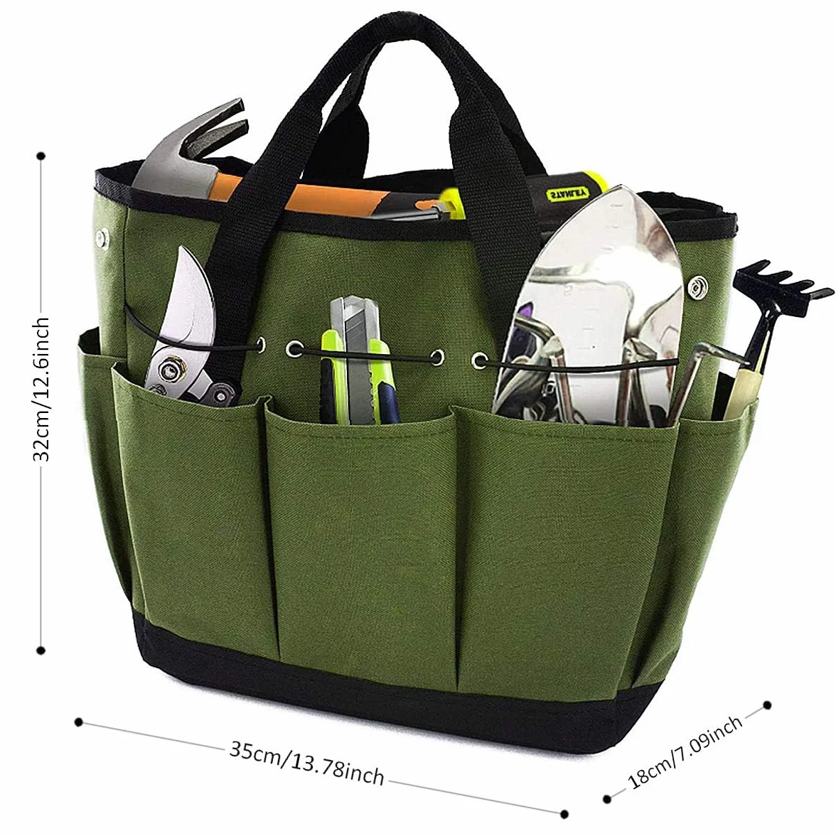 Bolsa de Herramientas Jardinería, Jardín Organizador Bolsa Femeninas de Alta Resistencia Interiores Al Aire Libre Juego de Herramientas de Jardinería de Mano para Almacenar Herramie